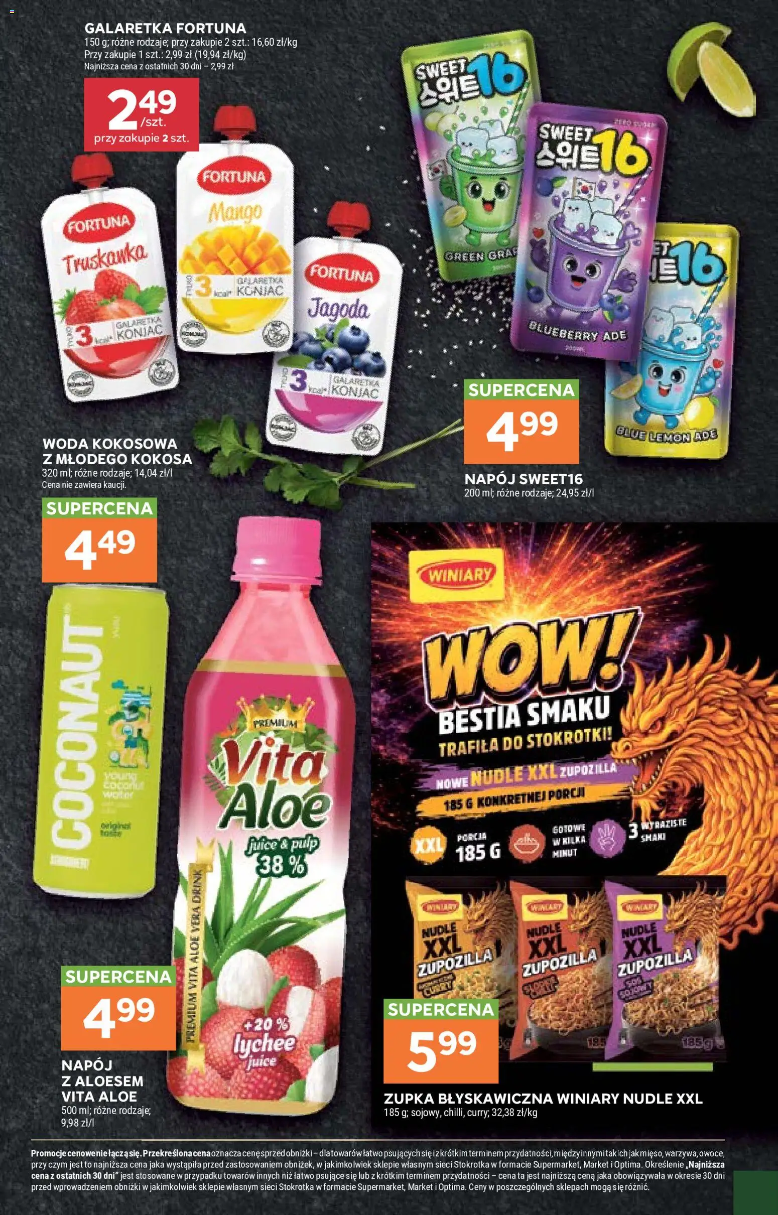 Stokrotka gazetka - Market od 03.09.2026 | Strona: 21 | Produkty: Galaretka, Woda kokosowa, Stokrotka, Woda