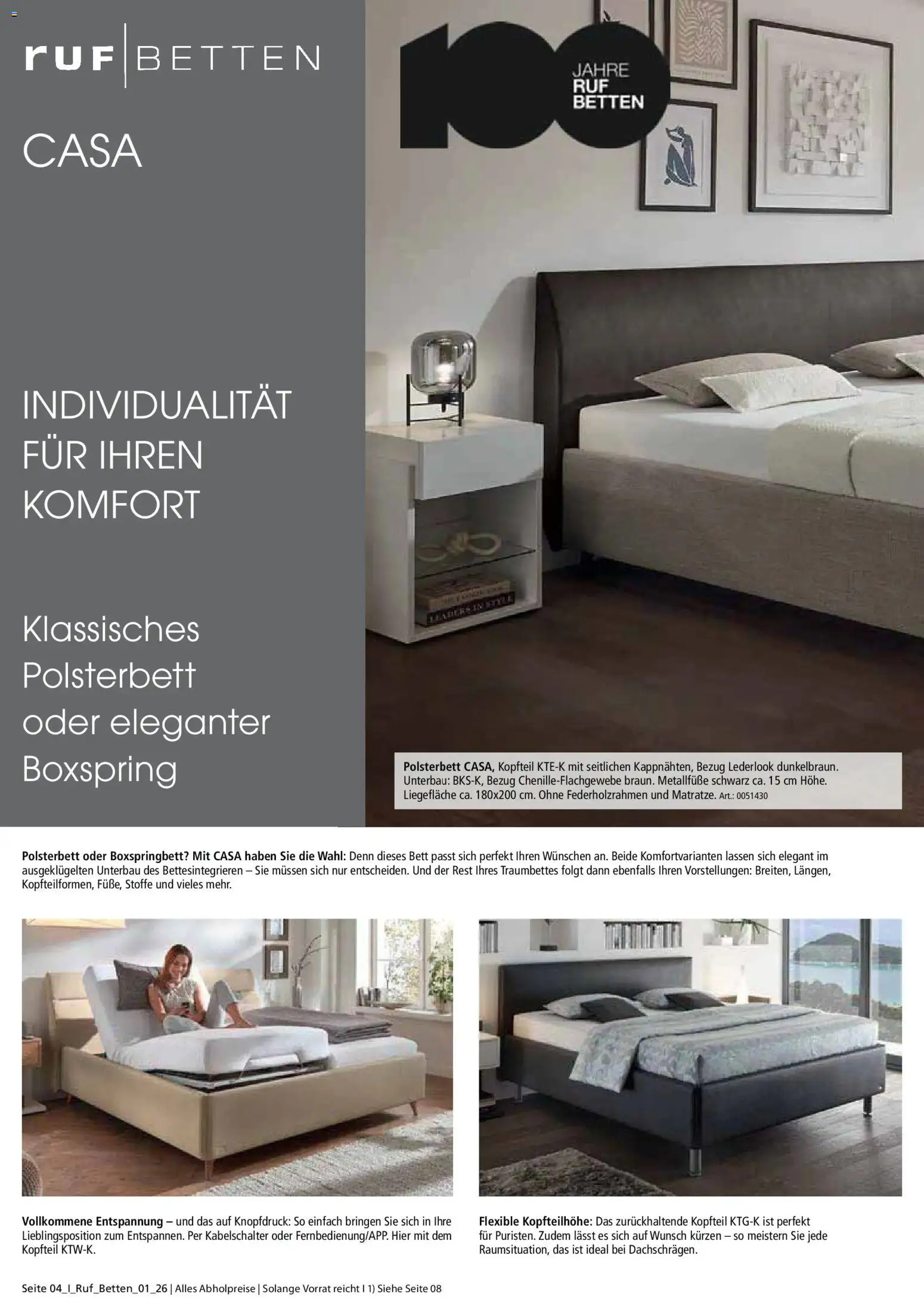 Zurbrüggen Ruf Betten Spezial – gültig ab 17.04.2026 | Seite: 4 | Produkte: Bett, Boxspringbett, Polsterbett