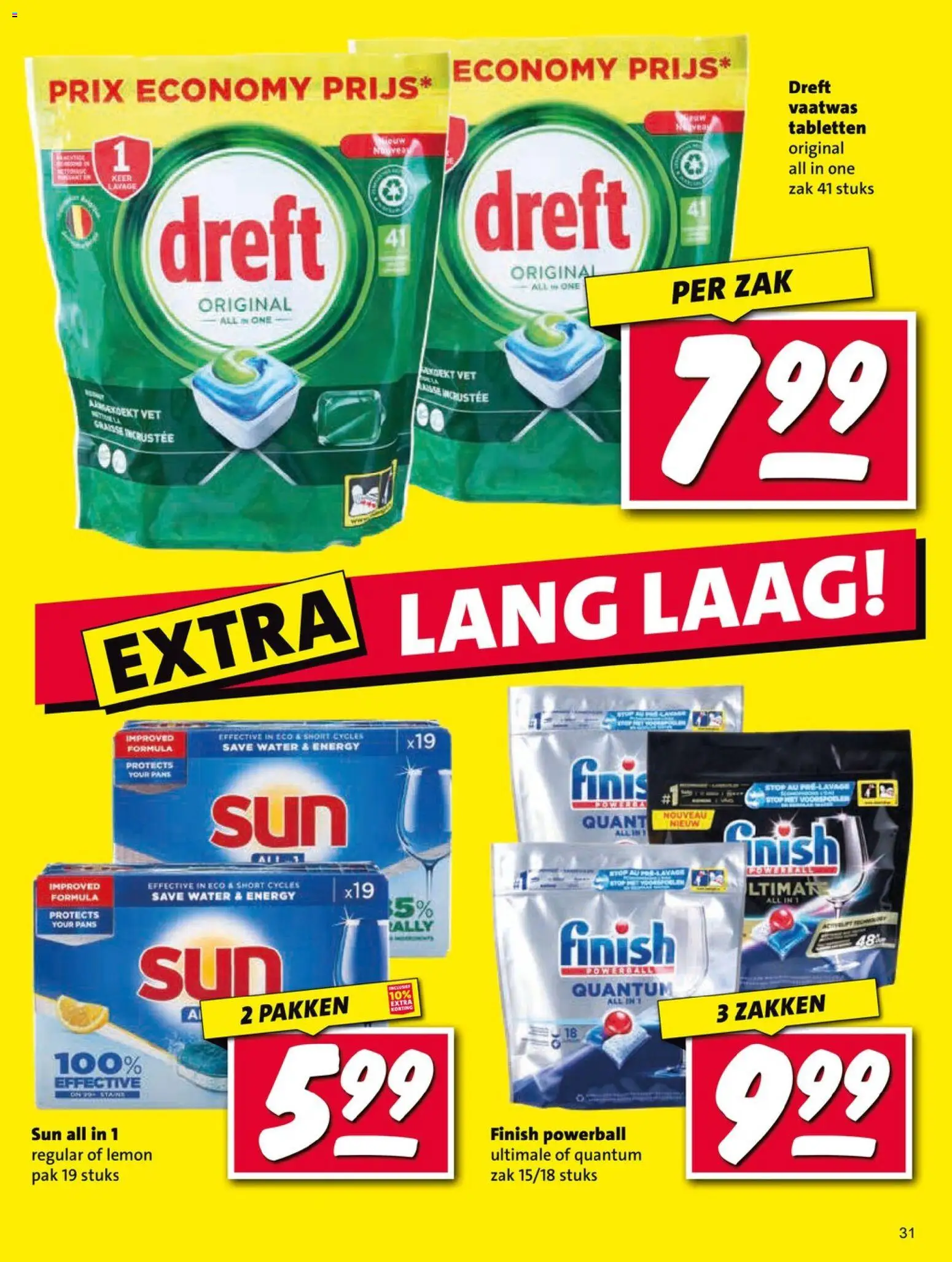 {H1} | Pagina: 31 | Producten: Vaatwas tabletten, Zak, Festék