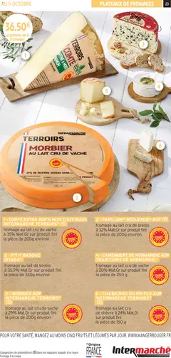 Intermarché - Prévisualisation de Intermarché - Les menus traiteur printemps/été valide à partir de 01.04.2026 | Page: 23 | Produits: Plateau, Morbier aop, Fromage, Camembert