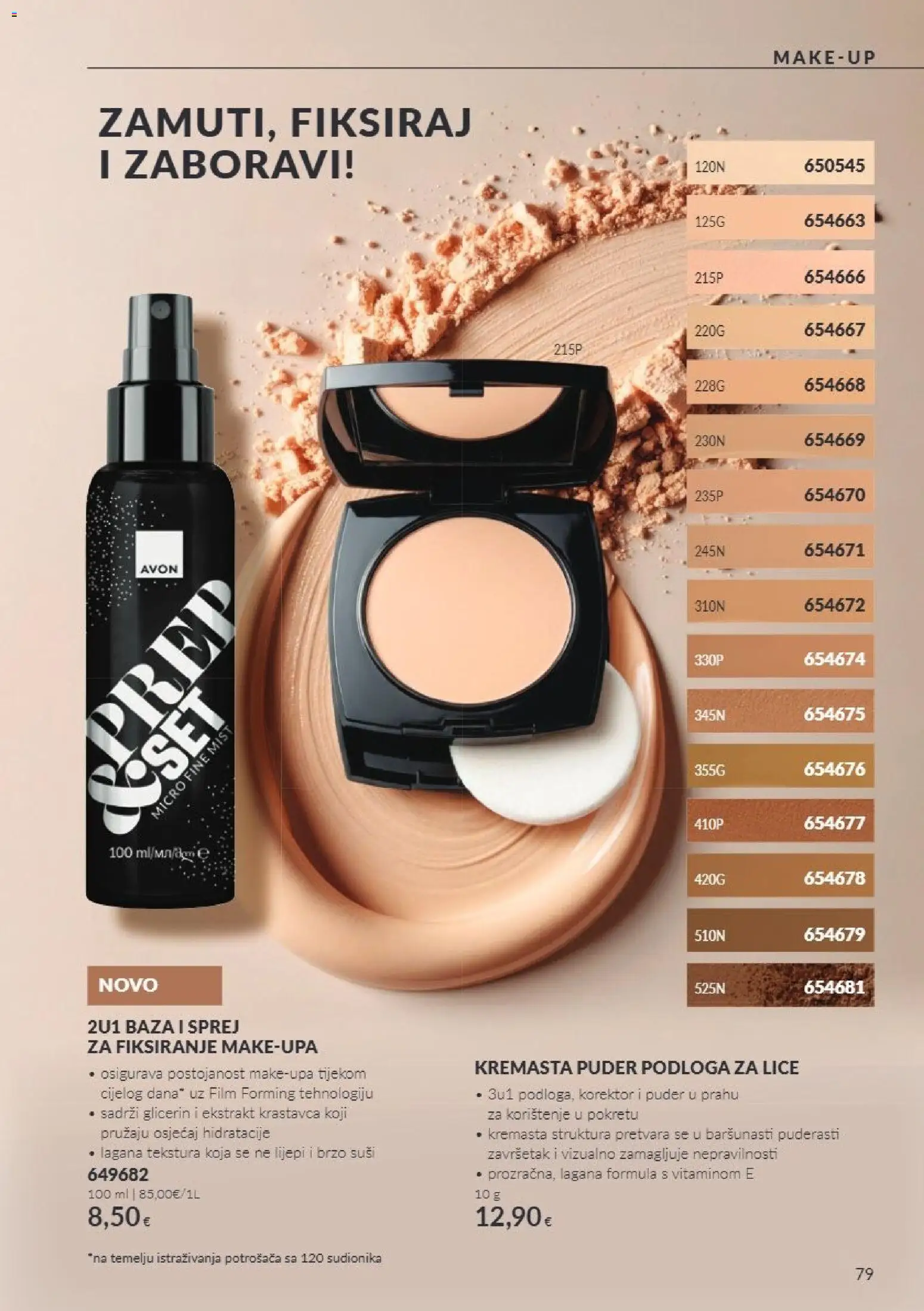 Avon katalog | vrijedi od 01.11.2026 | Stranica: 79 | Proizvodi: Puder, Podloga, Korektor