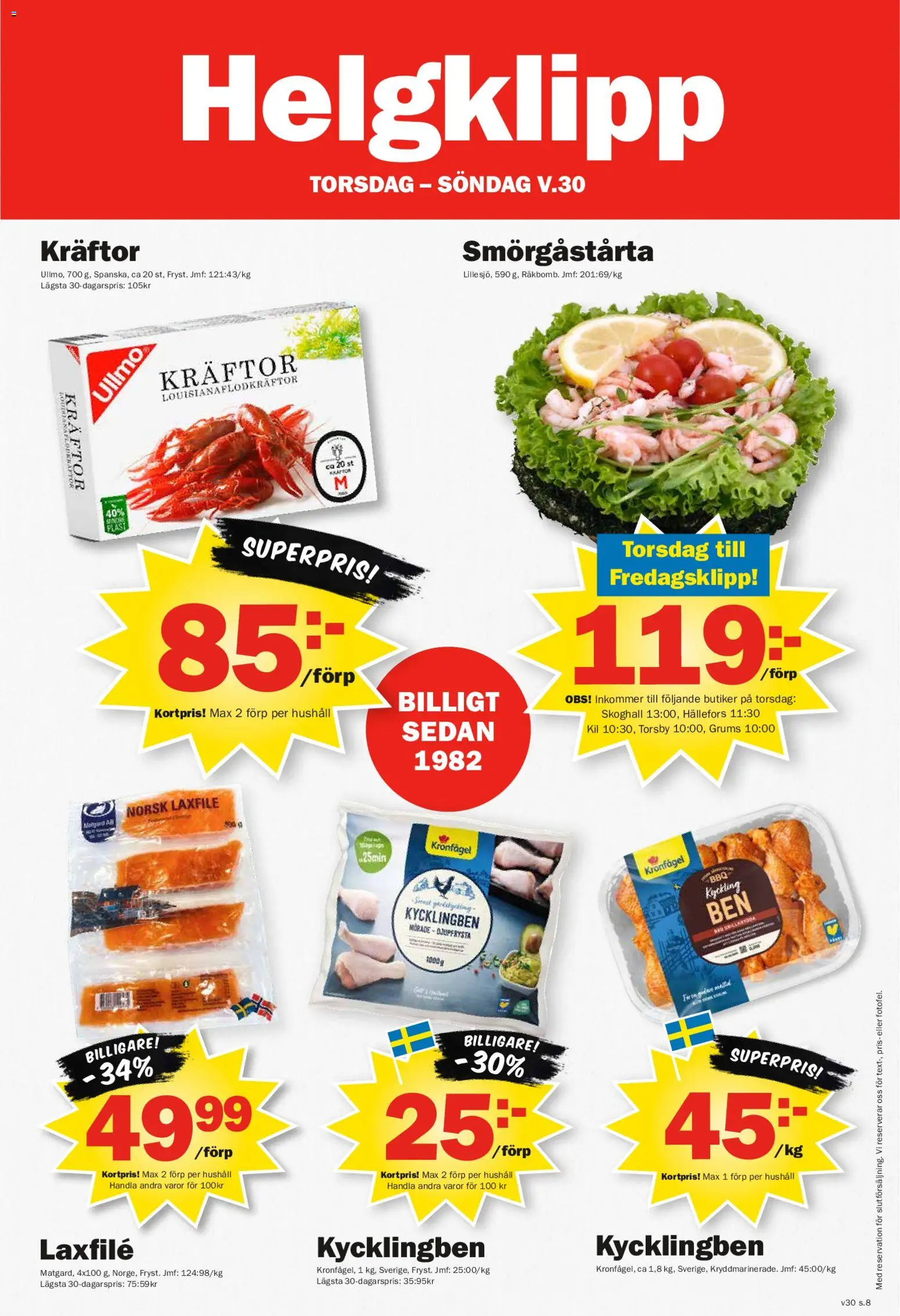Pekås reklamblad aktuell från 20/07/2026 | Sida: 8 | Produkter: Kräftor