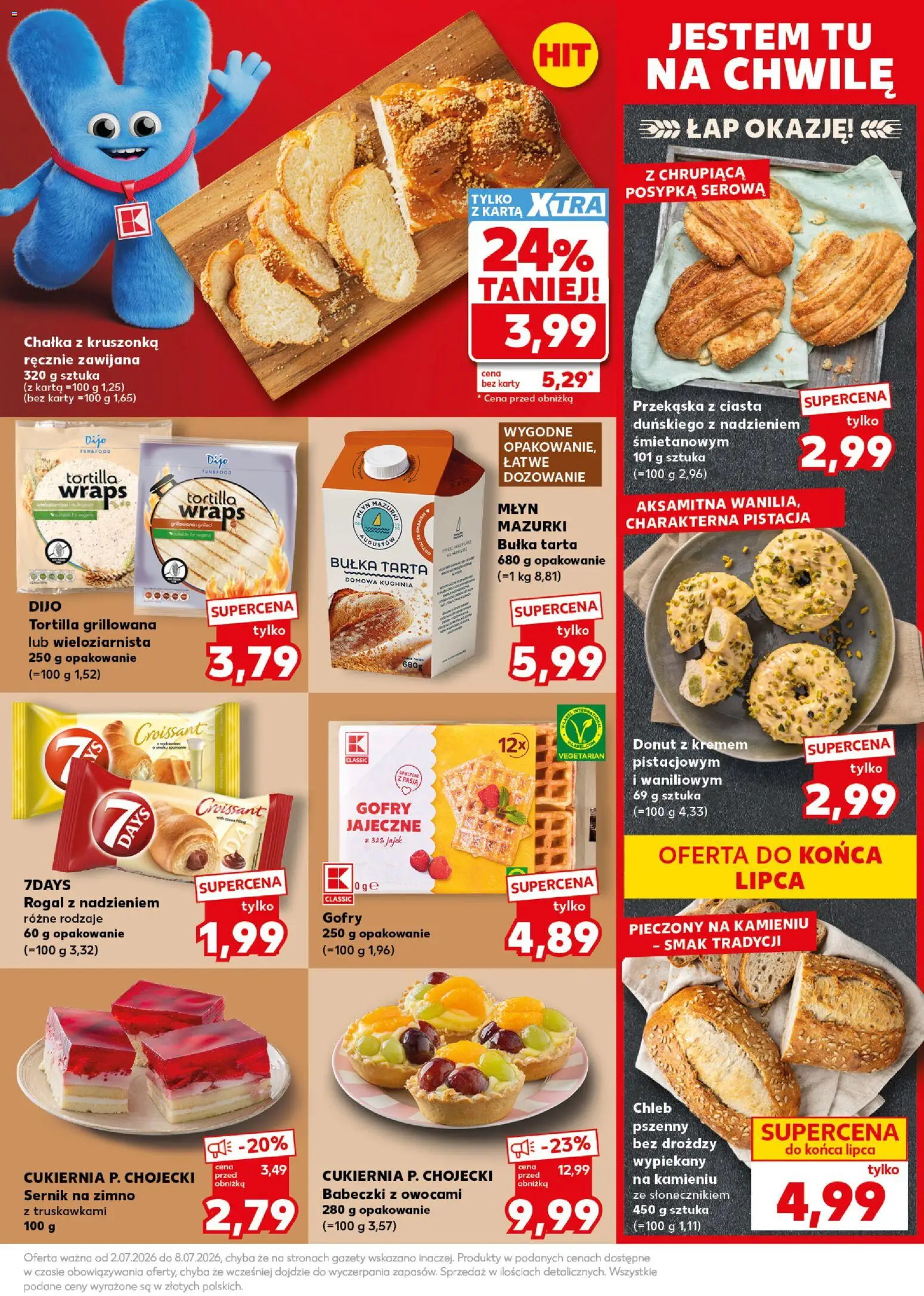 Kaufland Polsko leták - Mocny start od 06.07.2026 | Strana: 15 | Produkty: Chléb, Tortilla, Croissant, Karty