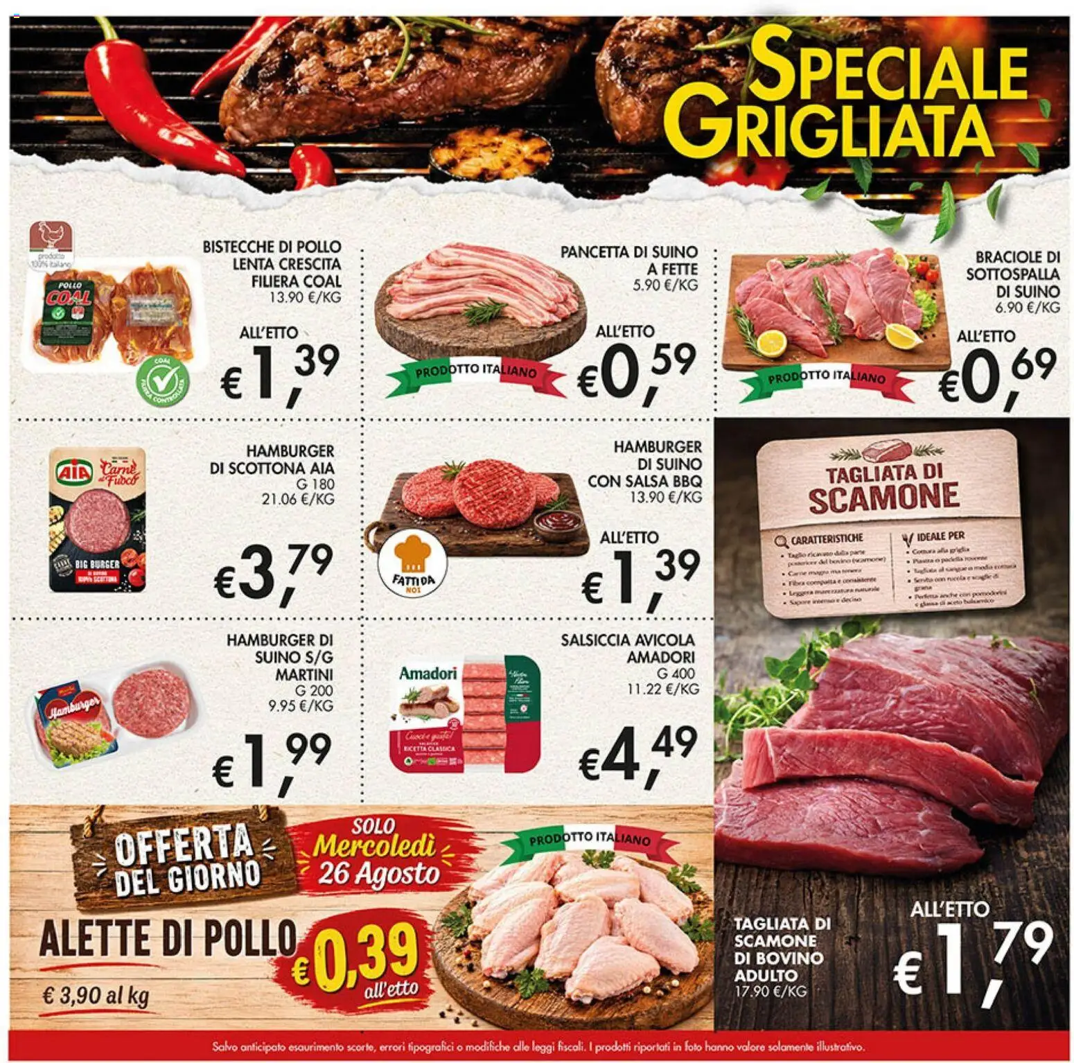 Volantino Coal del 13/08/2026 | Pagina: 5 | Prodotti: Bovino, Pollo, Pancetta, Martini