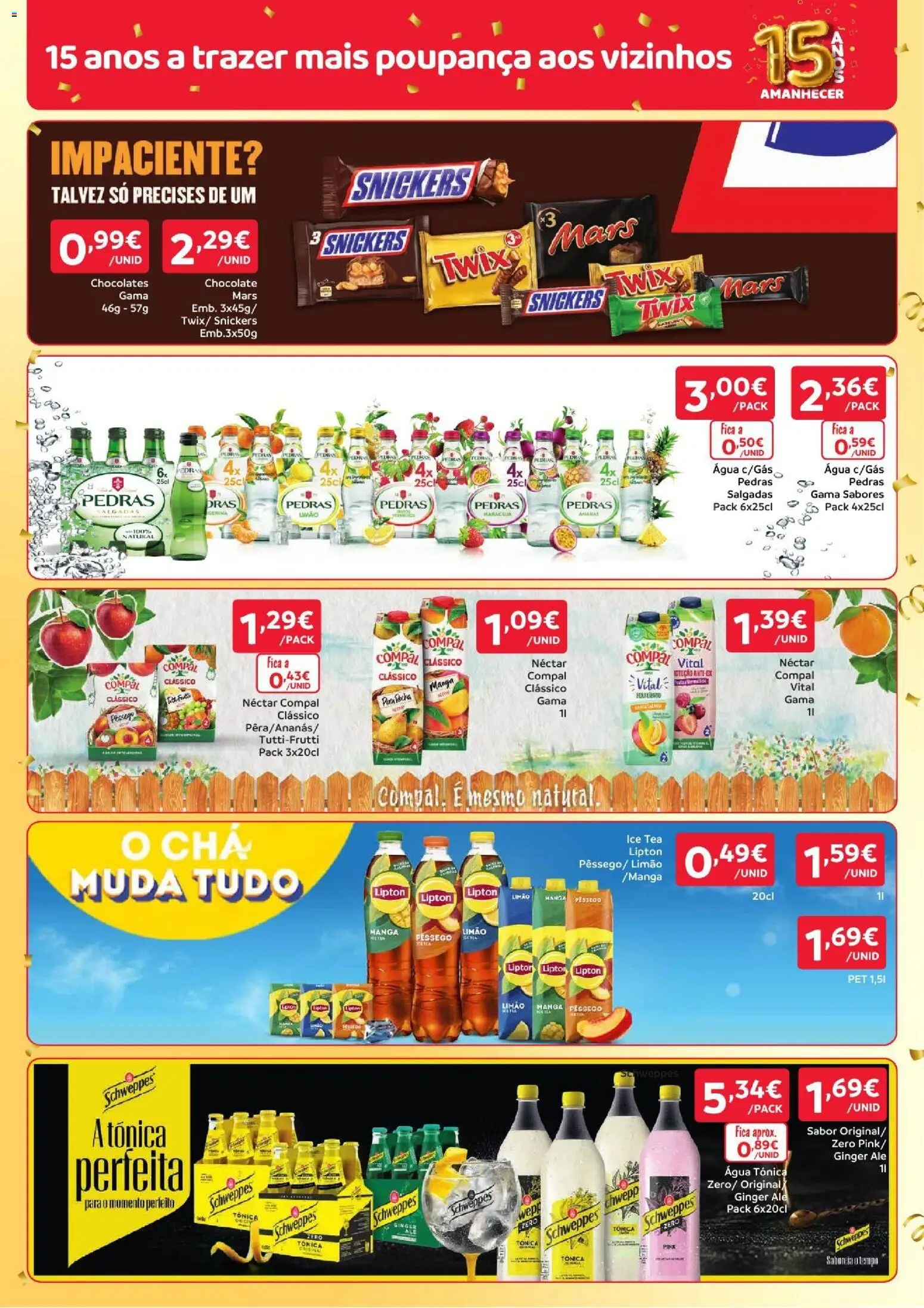 Amanhecer folheto │ válido de 22/10/2026 | Página: 4 | Produtos: Água tónica, Ananás, Chocolate, Chá