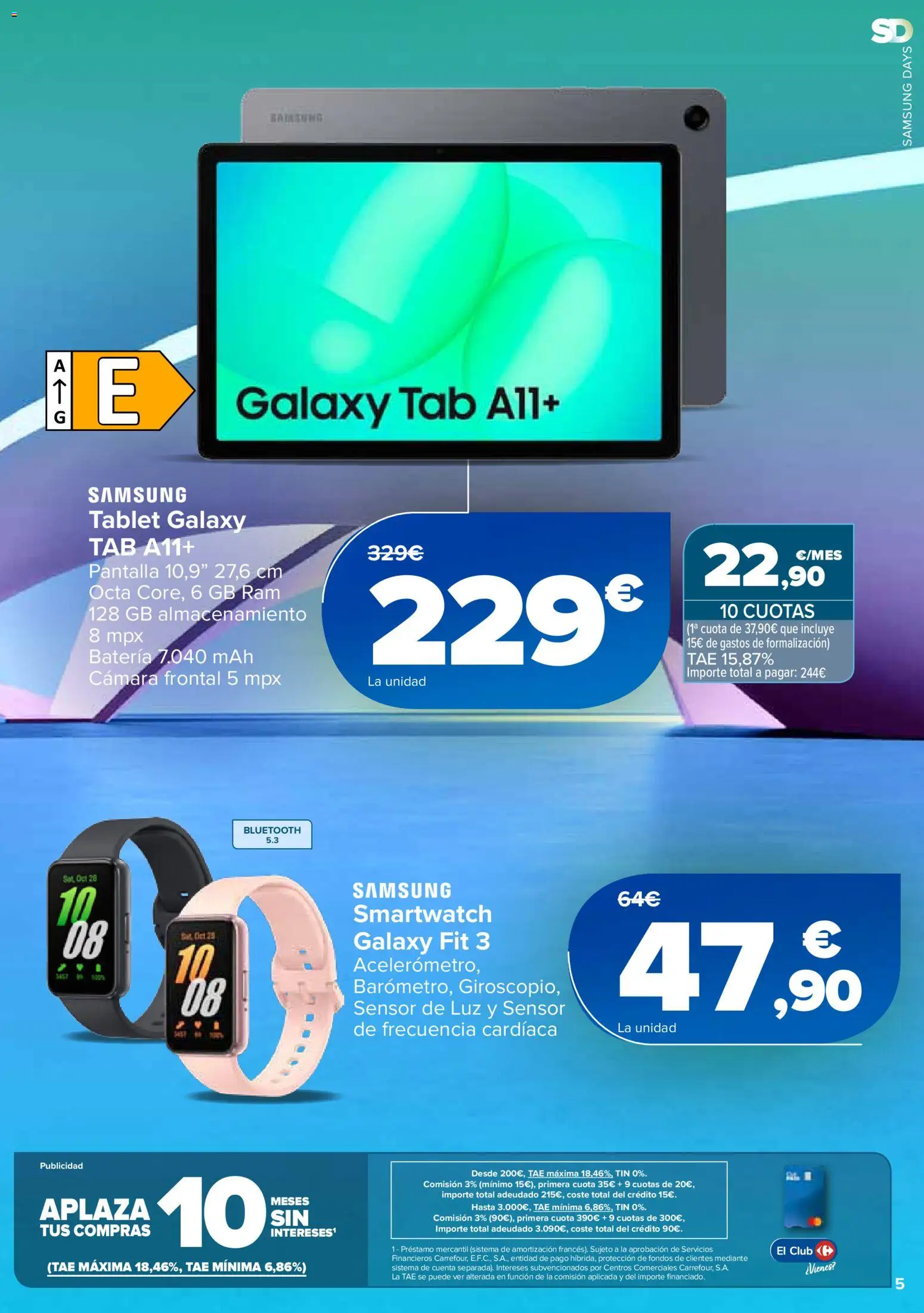 Carrefour Samsung Days │ válido desde el 03/08/2026 | Página: 5 | Productos: Tablet, Cámara, Batería
