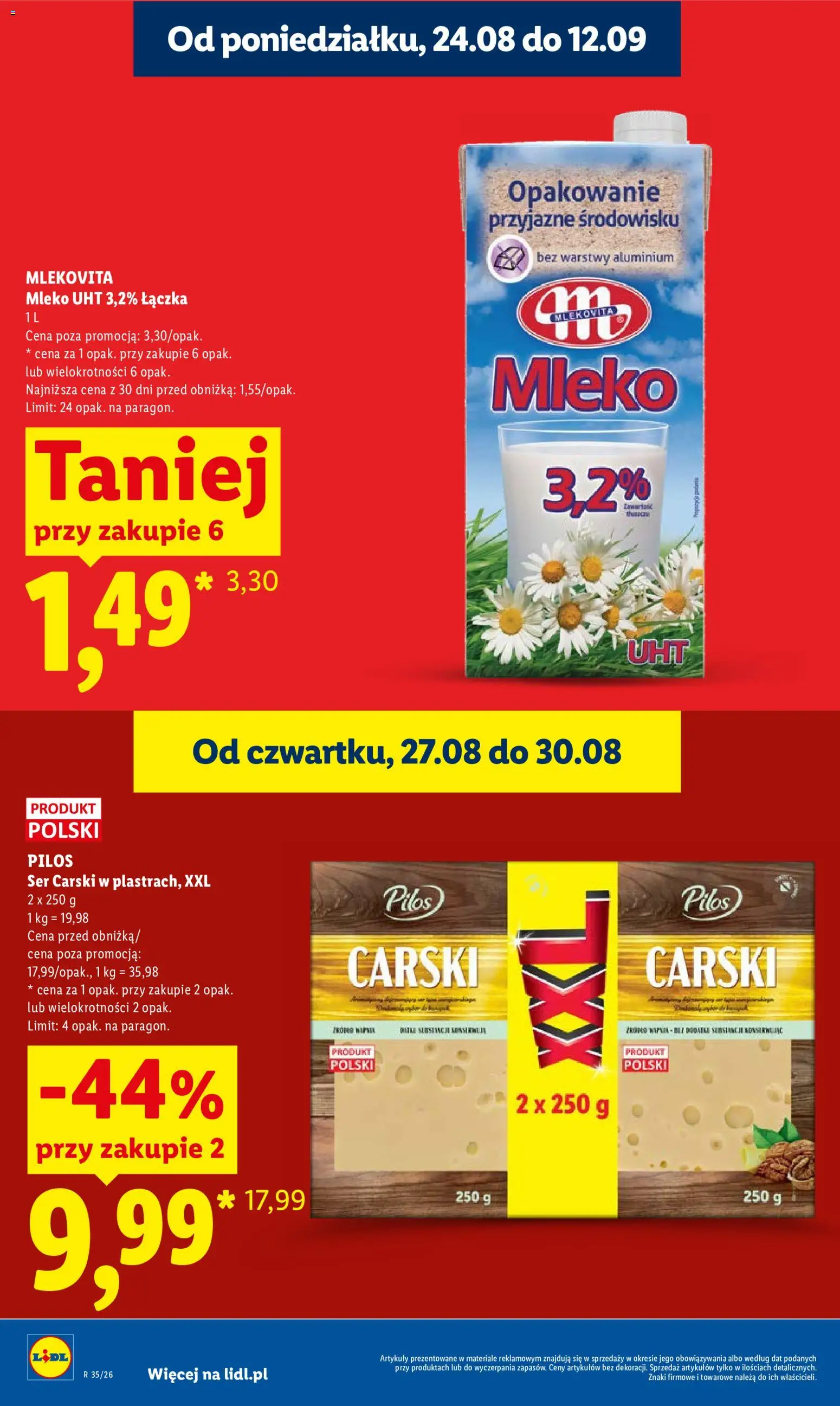 Lidl Polsko leták od 27.08.2026 | Strana: 12 | Produkty: Mléko