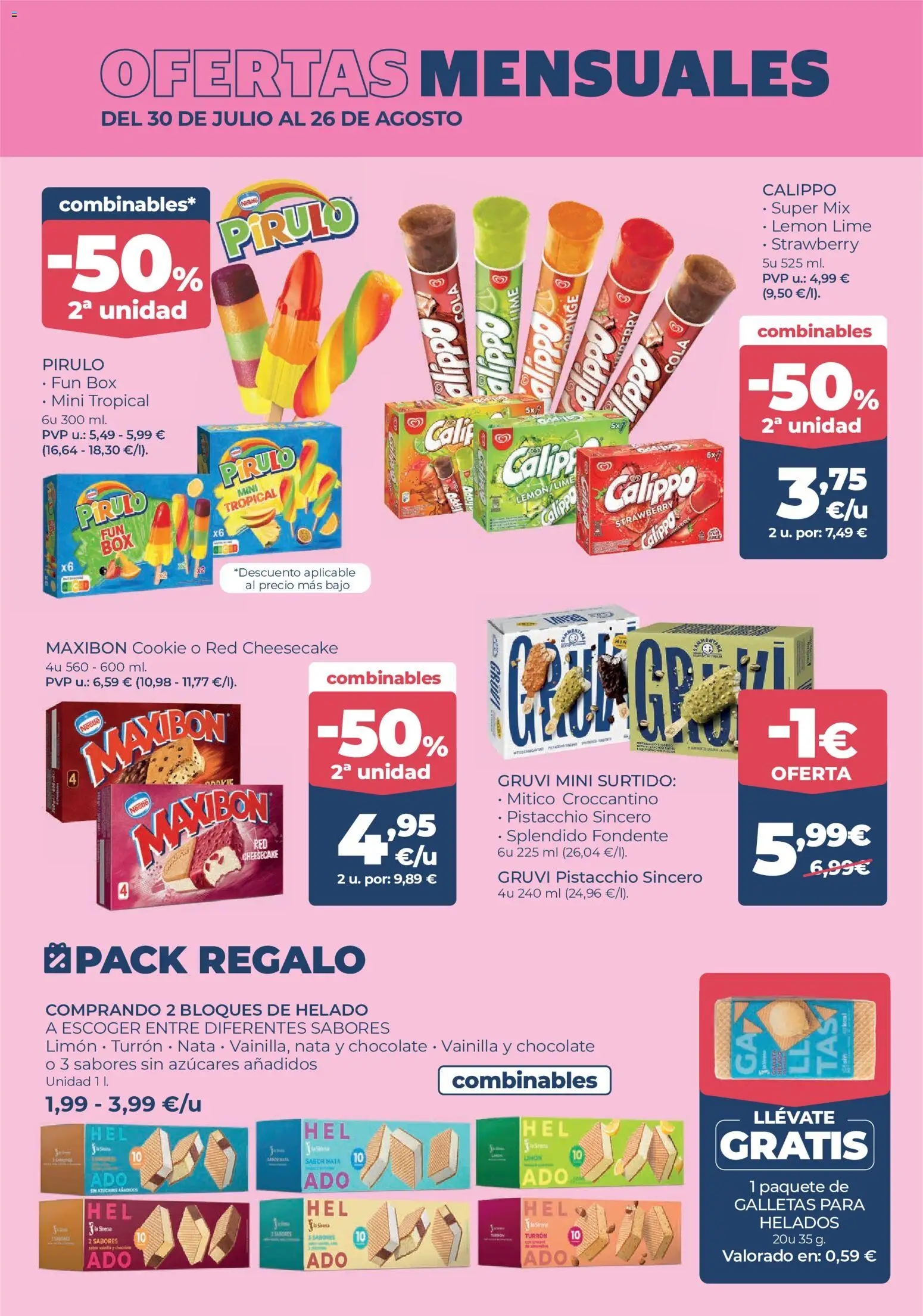 La Sirena folleto │ válido desde el 13/08/2026 | Página: 7 | Productos: Nata, Limón, Helado, Vainilla