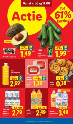 Mini komkommers, 500 g - Voorbeeld van een folder van Lidl, geldig van 08.06.2026 | Pagina: 49 | Producten: Robijn, Komkommers, Broodje, Fruit