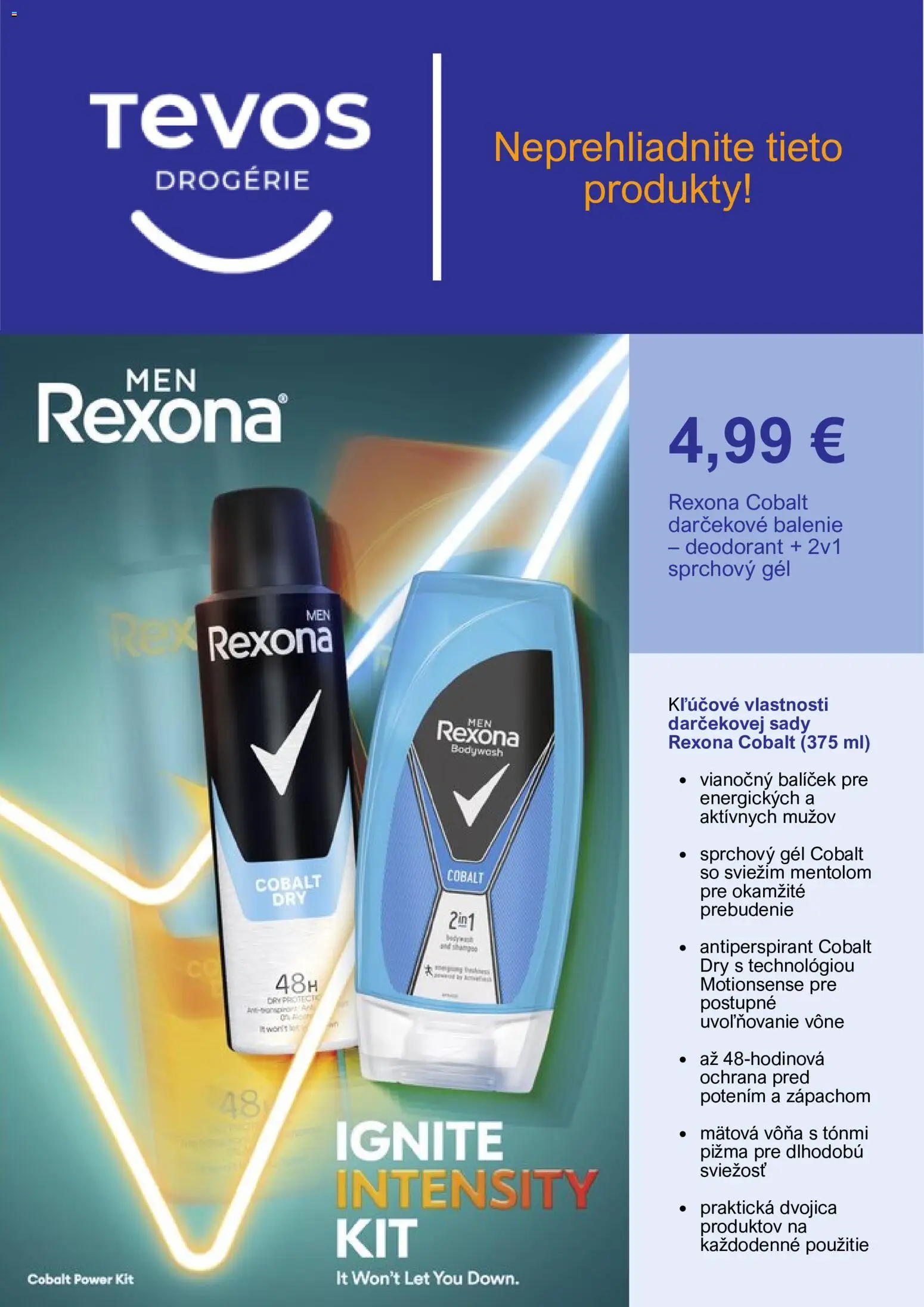Nové TEVOS drogérie akcie – leták je platný od 03.09.2026 | Strana: 4 | Produkty: Sprchový gél, Antiperspirant