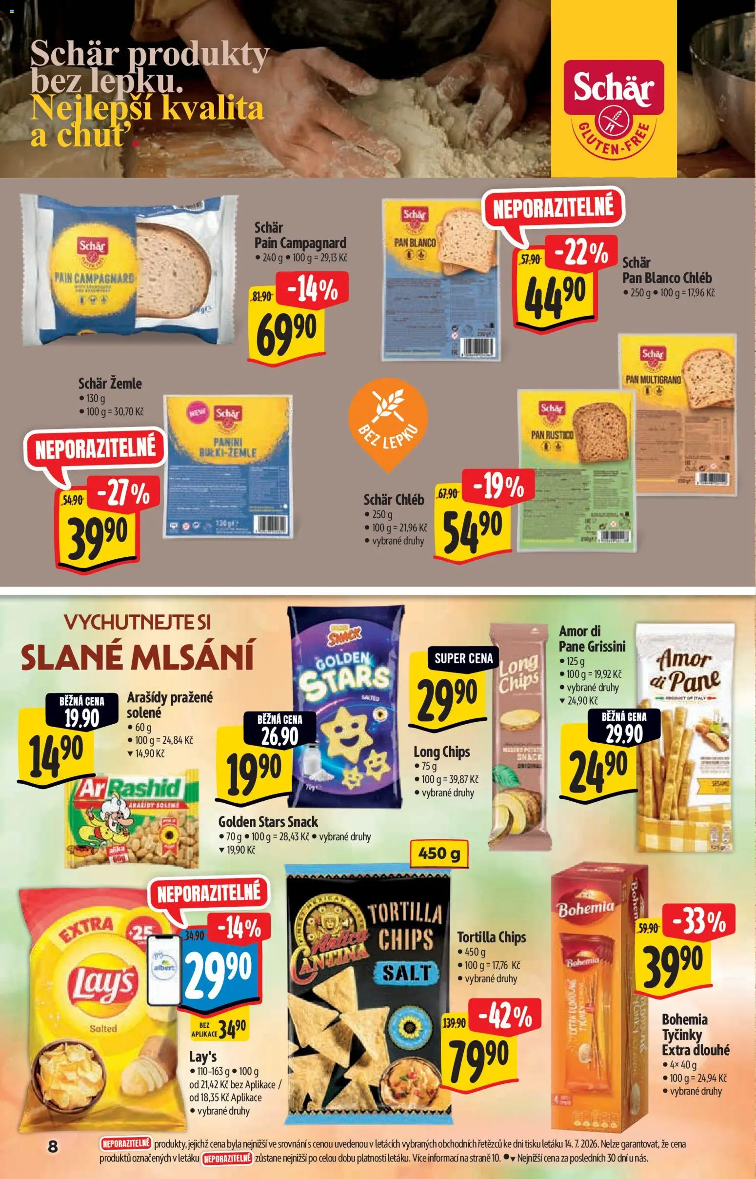 Albert katalog - Hypermarket - Gril od 22.07.2026 | Strana: 8 | Produkty: Long chips, Chléb, Tyčinky, Grissini