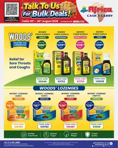 Africa Cash & Carry specials catalogue – valid from 20/08/2026 | Page: 9 | Products: Cough syrup, Lozenges, Stock, Syrup