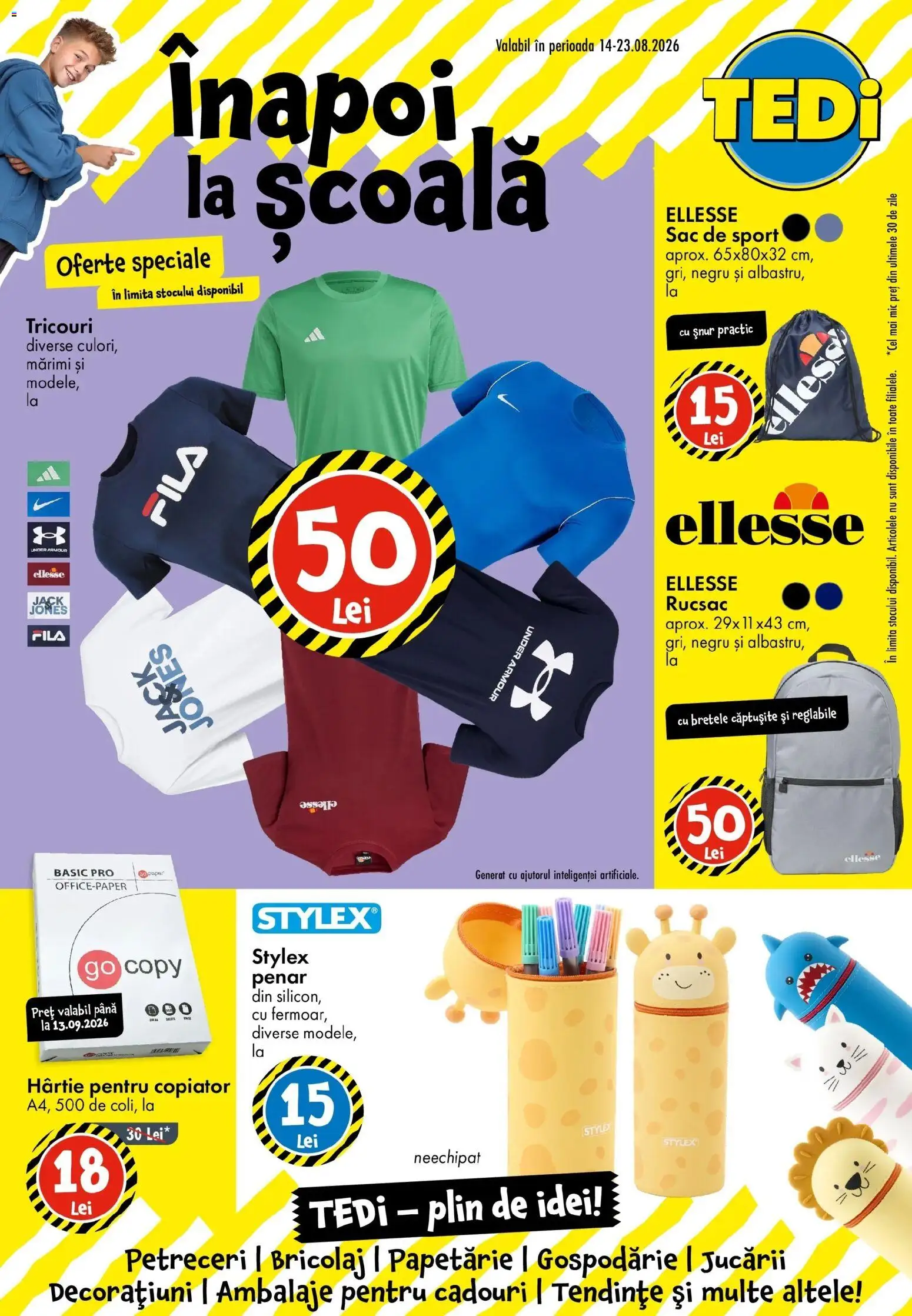 TEDi Catalog - Oferta 14.08.2026 - 23.08.2026 | Pagină: 1 | Produse: Sport, Sac, Rucsac