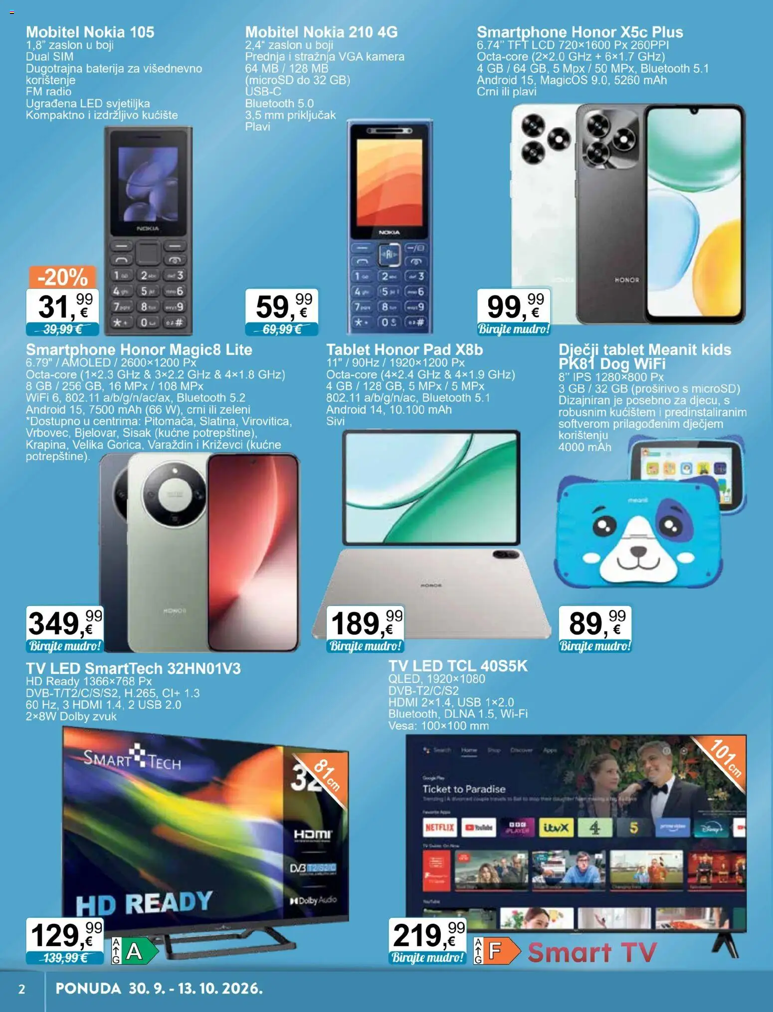 KTC katalog | vrijedi od 30.09.2026 | Stranica: 2 | Proizvodi: Tablet, Smartphone, Radio, USB