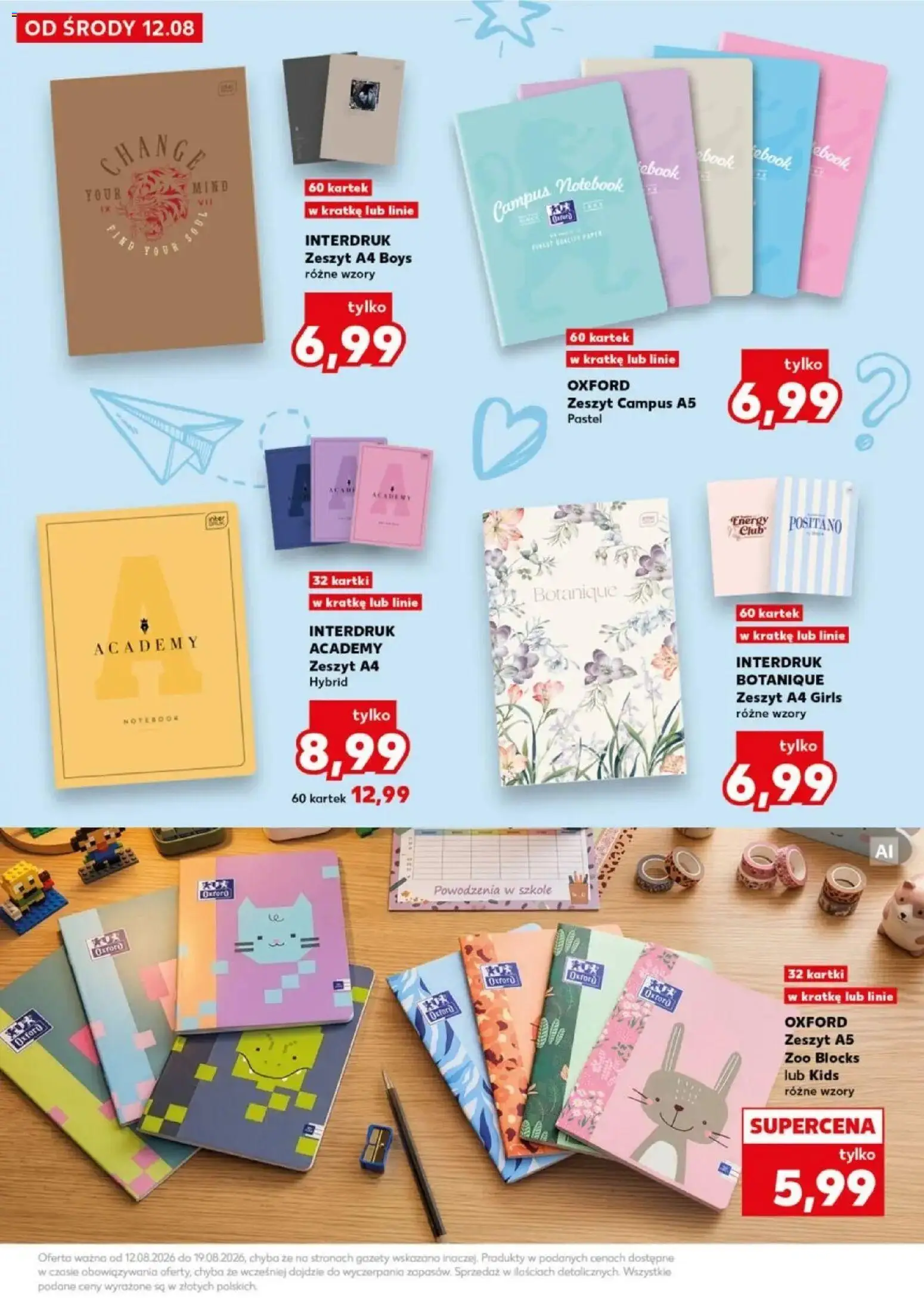 Kaufland gazetka - Wszystko do szkoły od 12.08.2026 - od jutra PDF | Strona: 9 | Produkty: Notebook, Zeszyt, Gazety