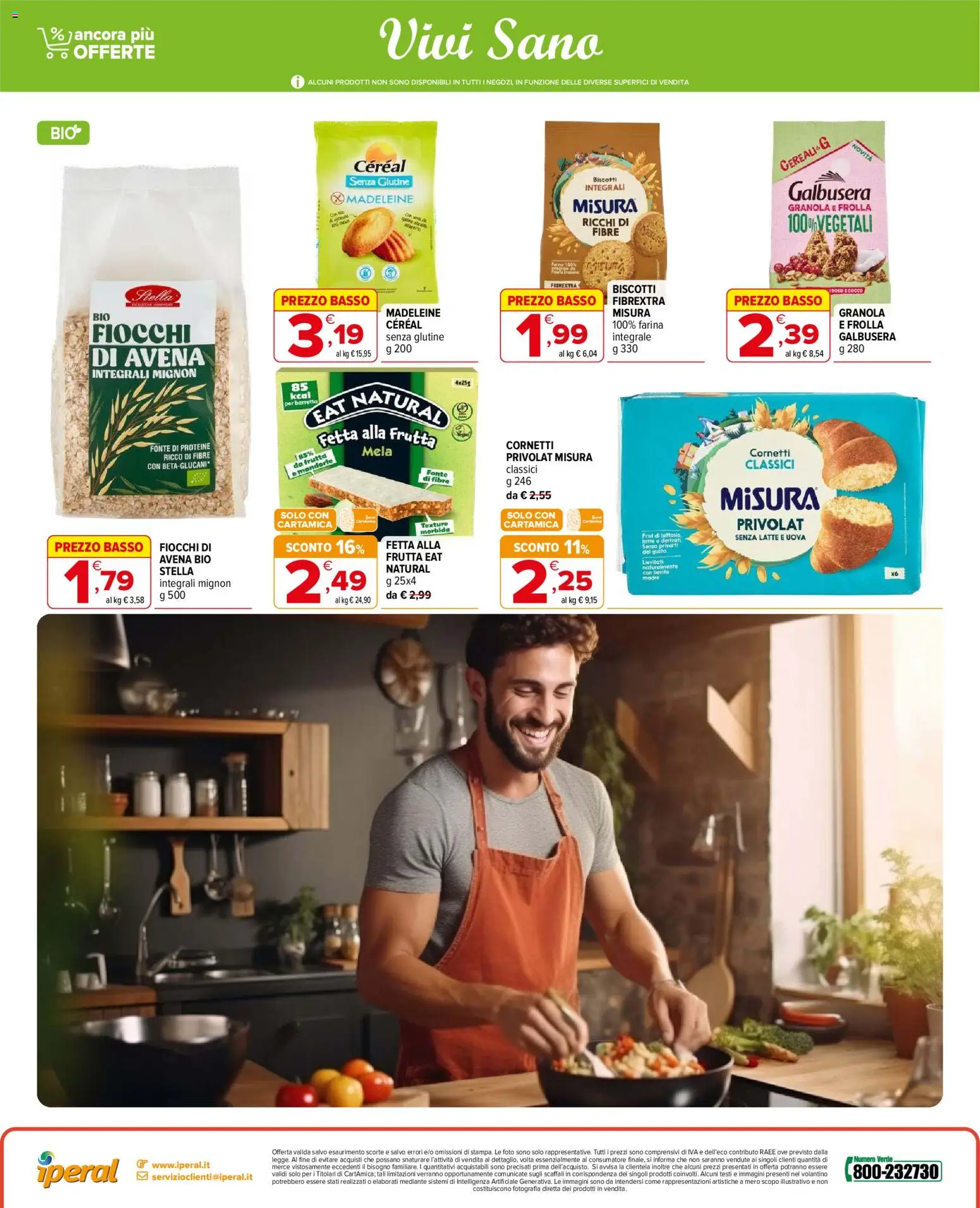 Volantino Iperal del 14/10/2026 | Pagina: 20 | Prodotti: Biscotti, Frutta, Mandorle, Cocco