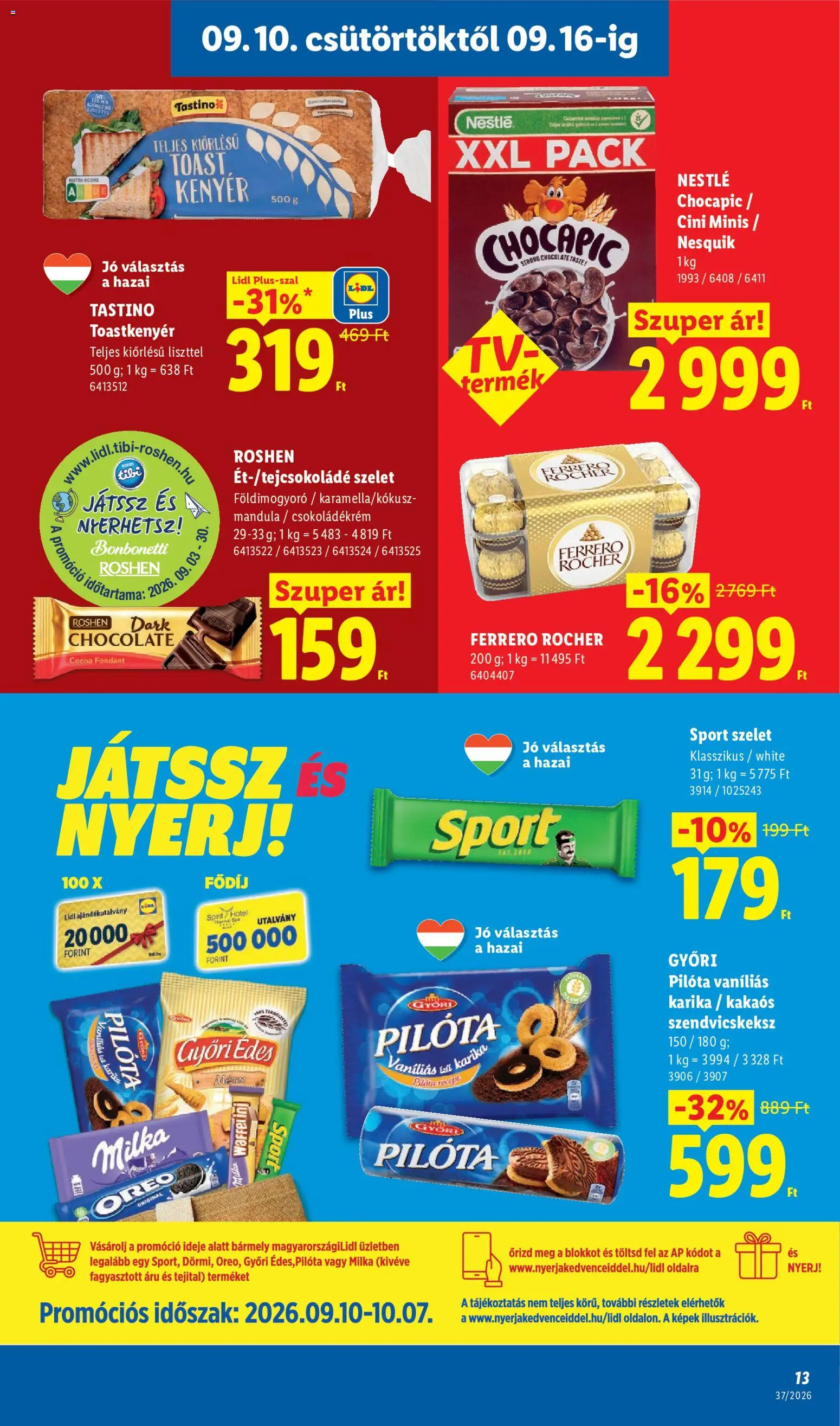 Lidl akciós ujság - amely érvényes a következő dátumtól: 2026.09.10. | Oldal: 13