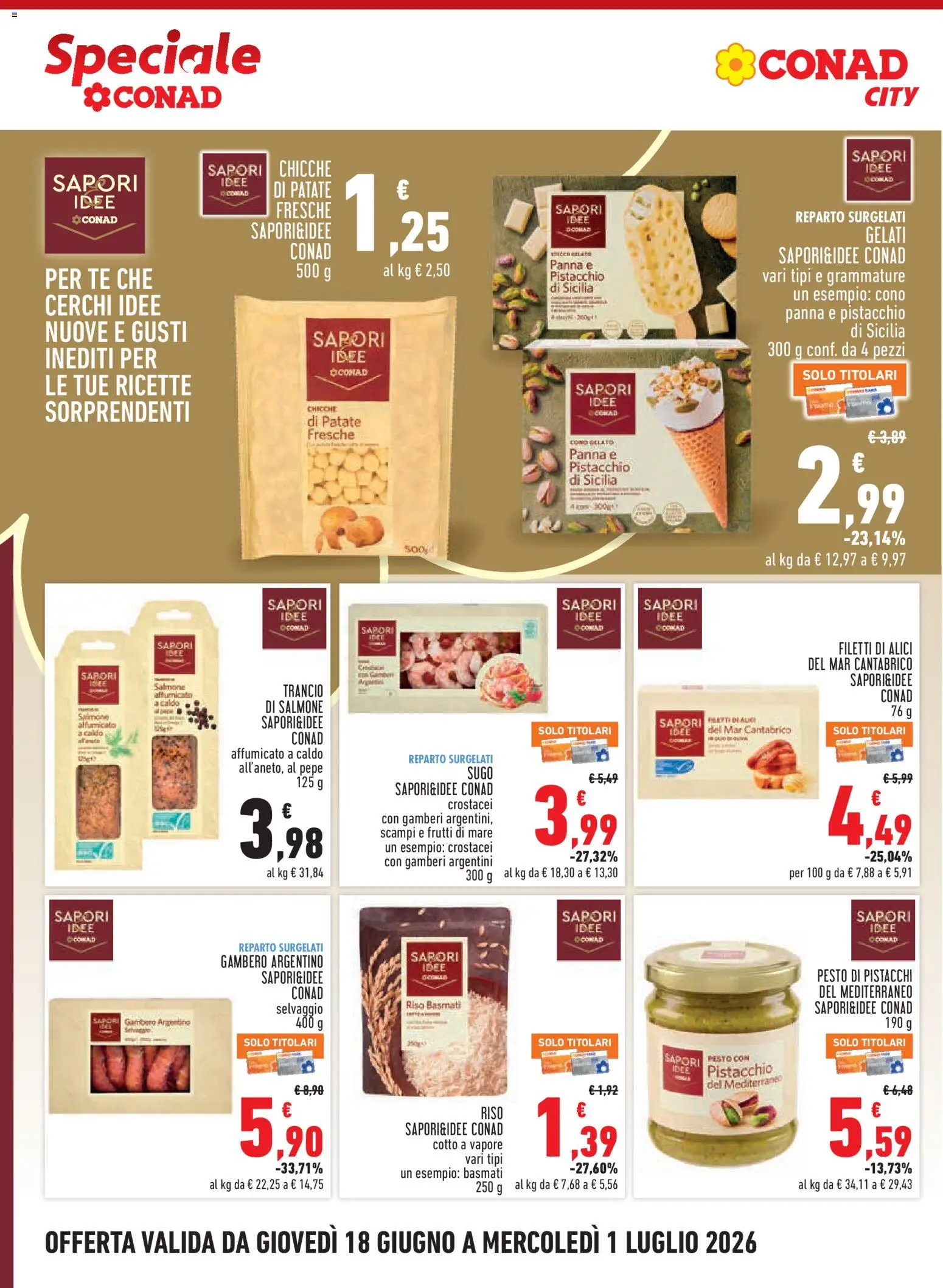 Volantino Conad del 18.06.2026 | Pagina: 10 | Prodotti: Salmone, Riso, Tè, Pesto