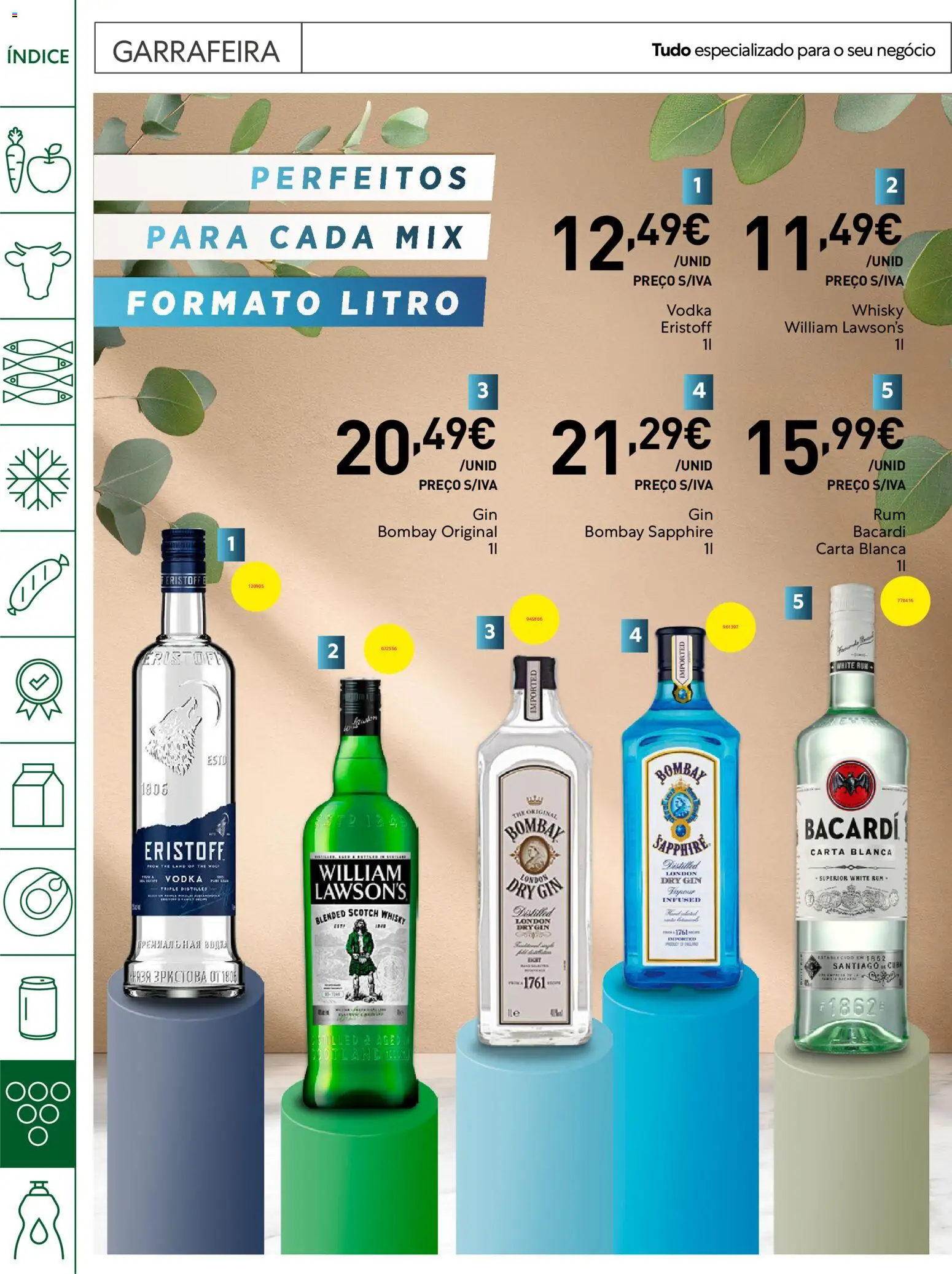 Recheio Horeca │ válido de 26.05.2026 | Página: 26 | Produtos: Whisky, Rum, Gin, Vodka