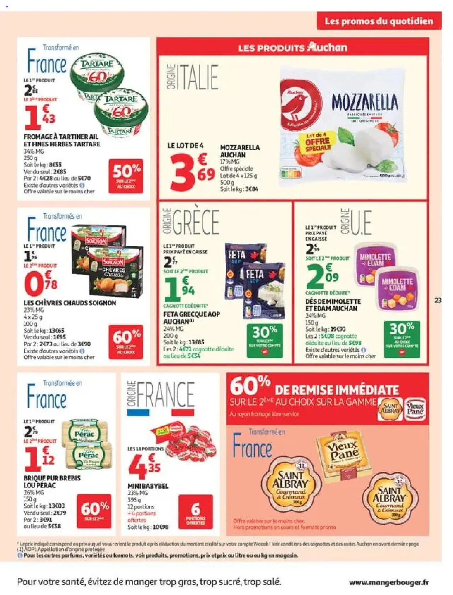 {H1} | Page: 23 | Produits: Feta, Mozzarella, Fromage, Fromage à tartiner