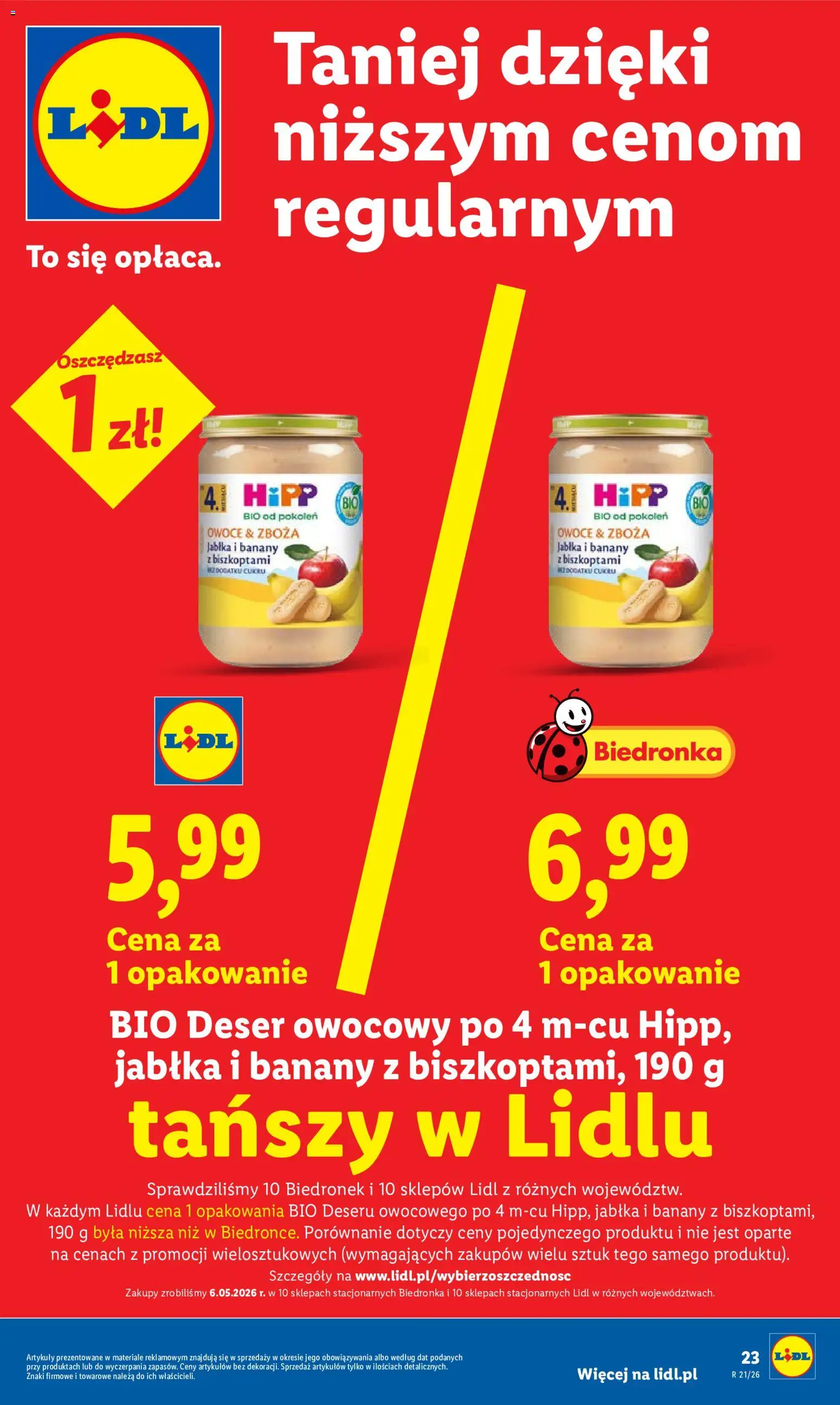 Lidl Polsko leták od 18.05.2026 | Strana: 23 | Produkty: Jablka, Banány, Hipp