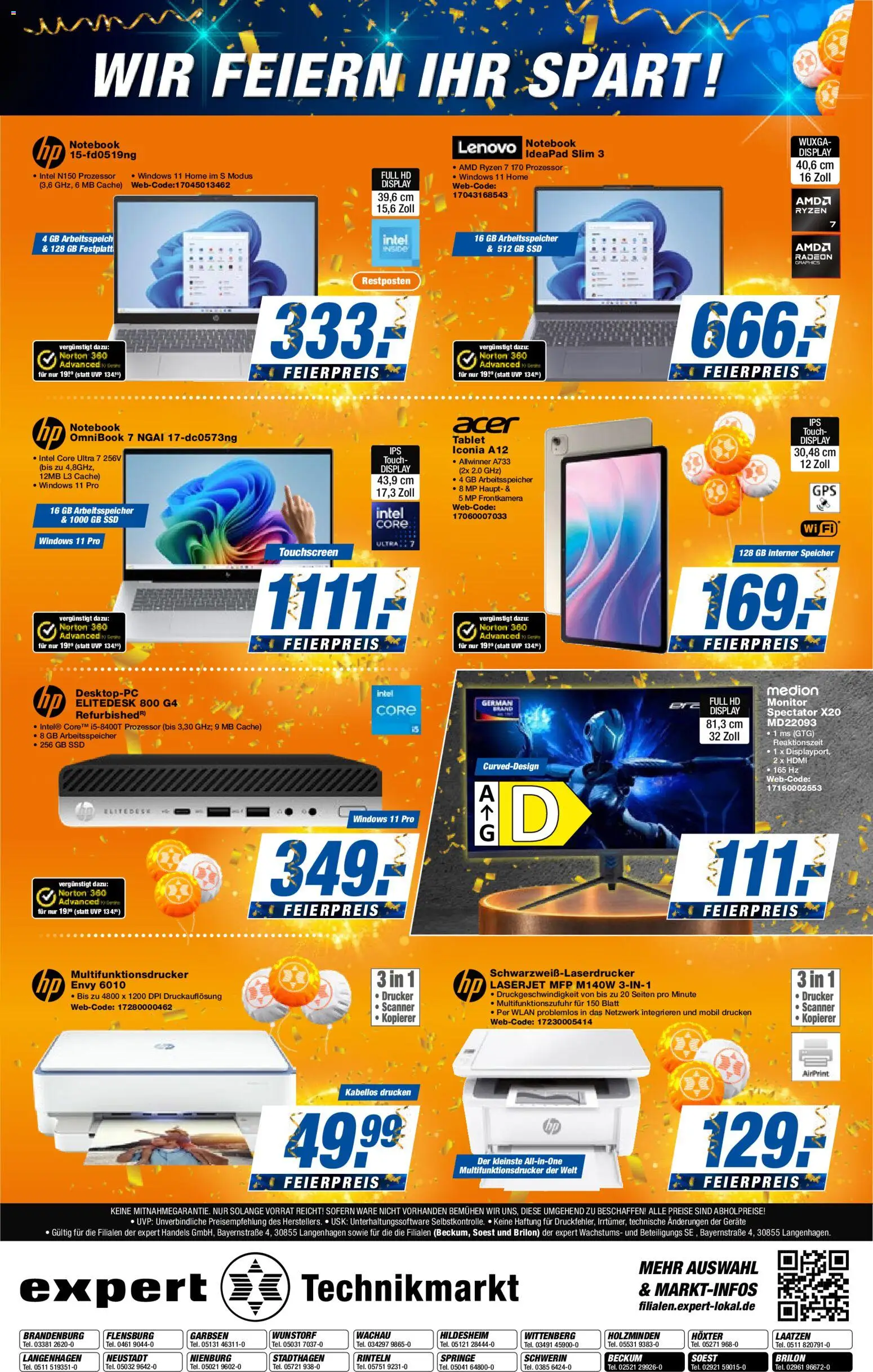 Expert Prospekt – gültig ab 16.10.2026 | Seite: 8 | Produkte: Notebook, Tablet, Monitor, Drucker
