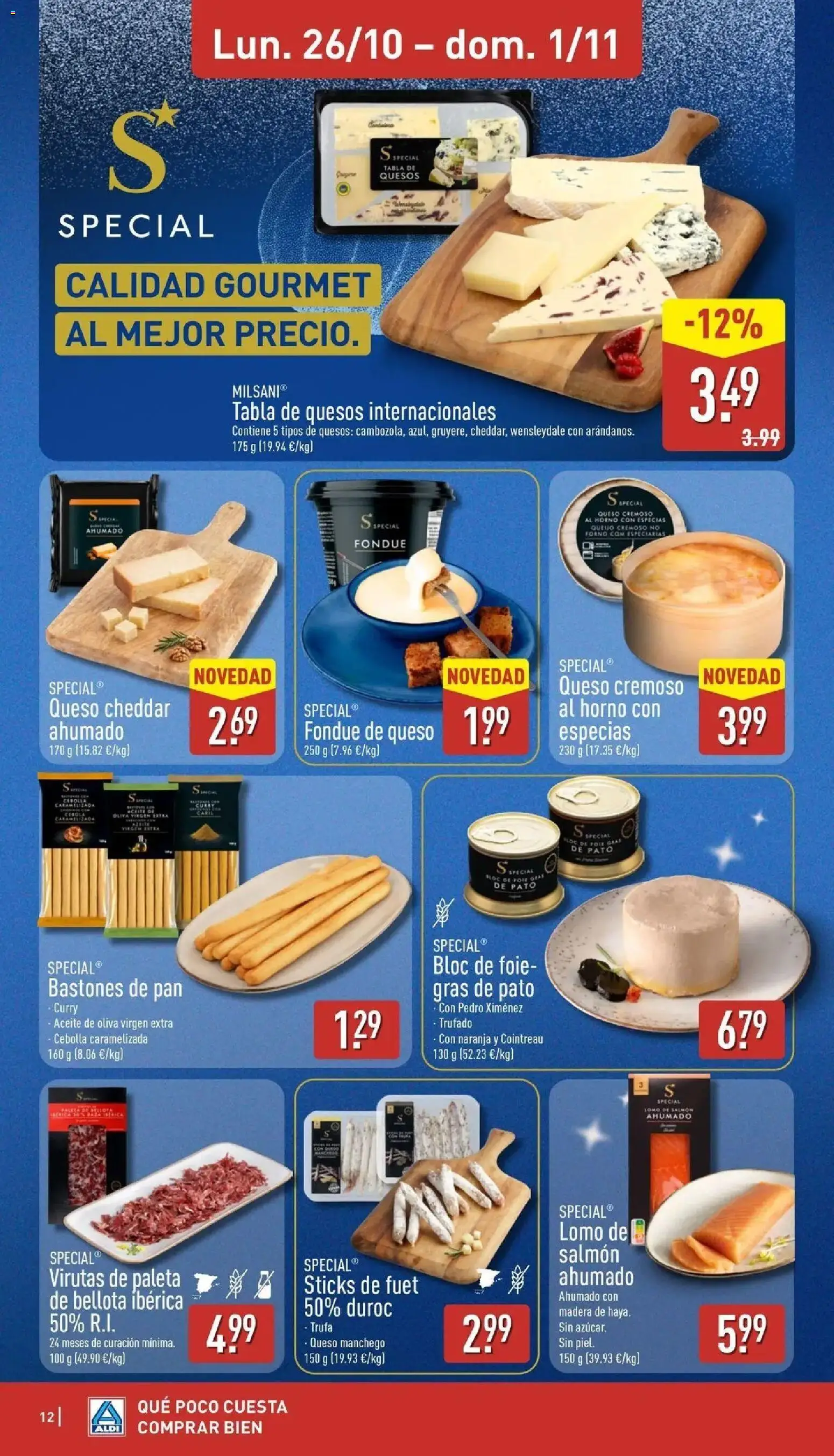 Aldi - Qué poco cuesta comprar bien │ válido desde el 26/10/2026 | Página: 12 | Productos: Aceite, Pan, Especias, Pato