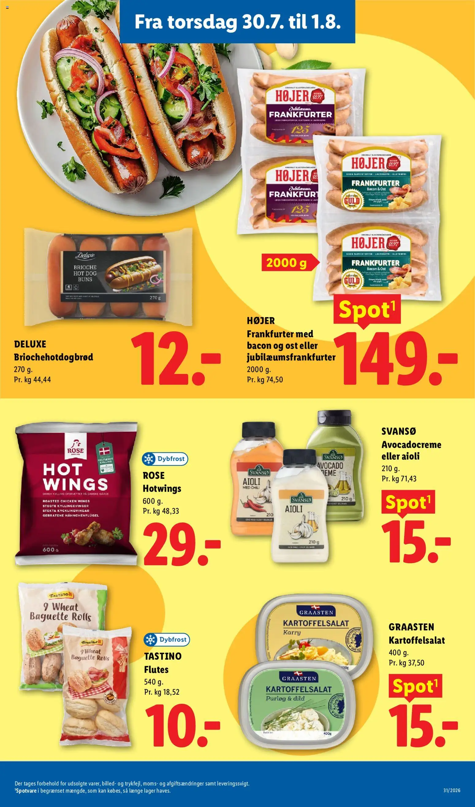 Lidl tilbudsavis – gyldig fra 26/07/2026 | Side: 3 | Produkter: Purløg, Kartoffelsalat, Dild, Avocado