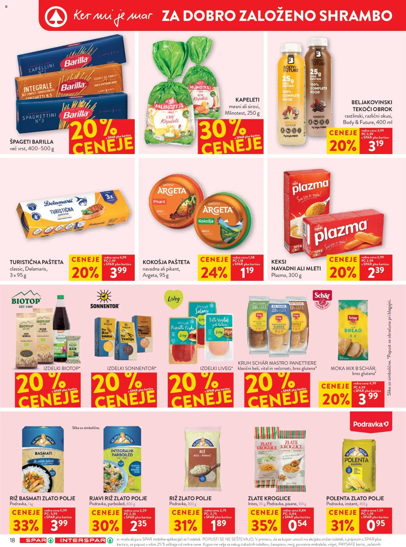 Novi Spar katalog ponudbe – veljaven od 06.05.2026 | Stran: 22 | Izdelki: Keksi, Moka, Kruh, Polenta