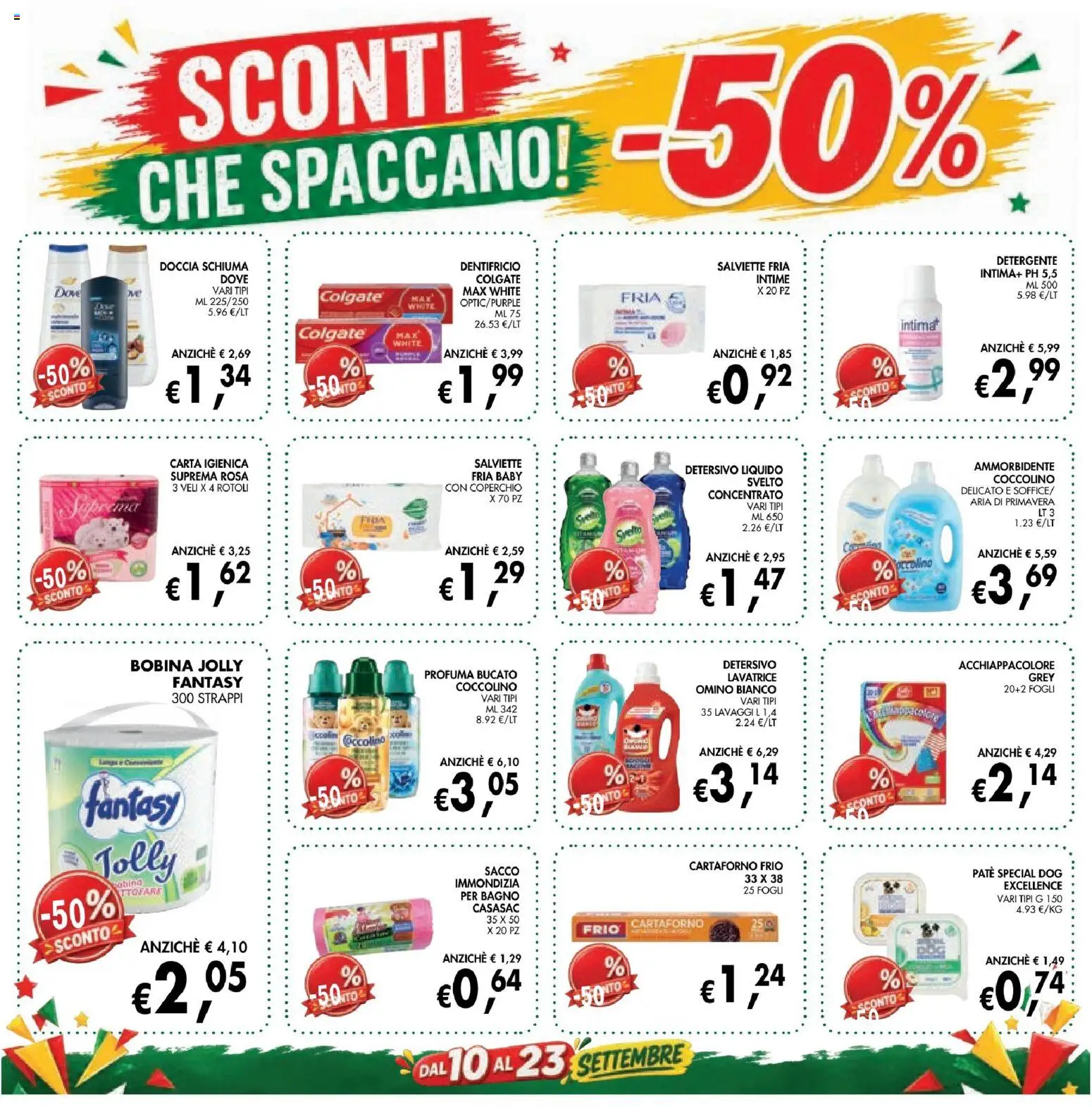 Volantino Coal del 10/09/2026 | Pagina: 5 | Prodotti: Schiuma, Carta igienica, Ammorbidente, Lavatrice