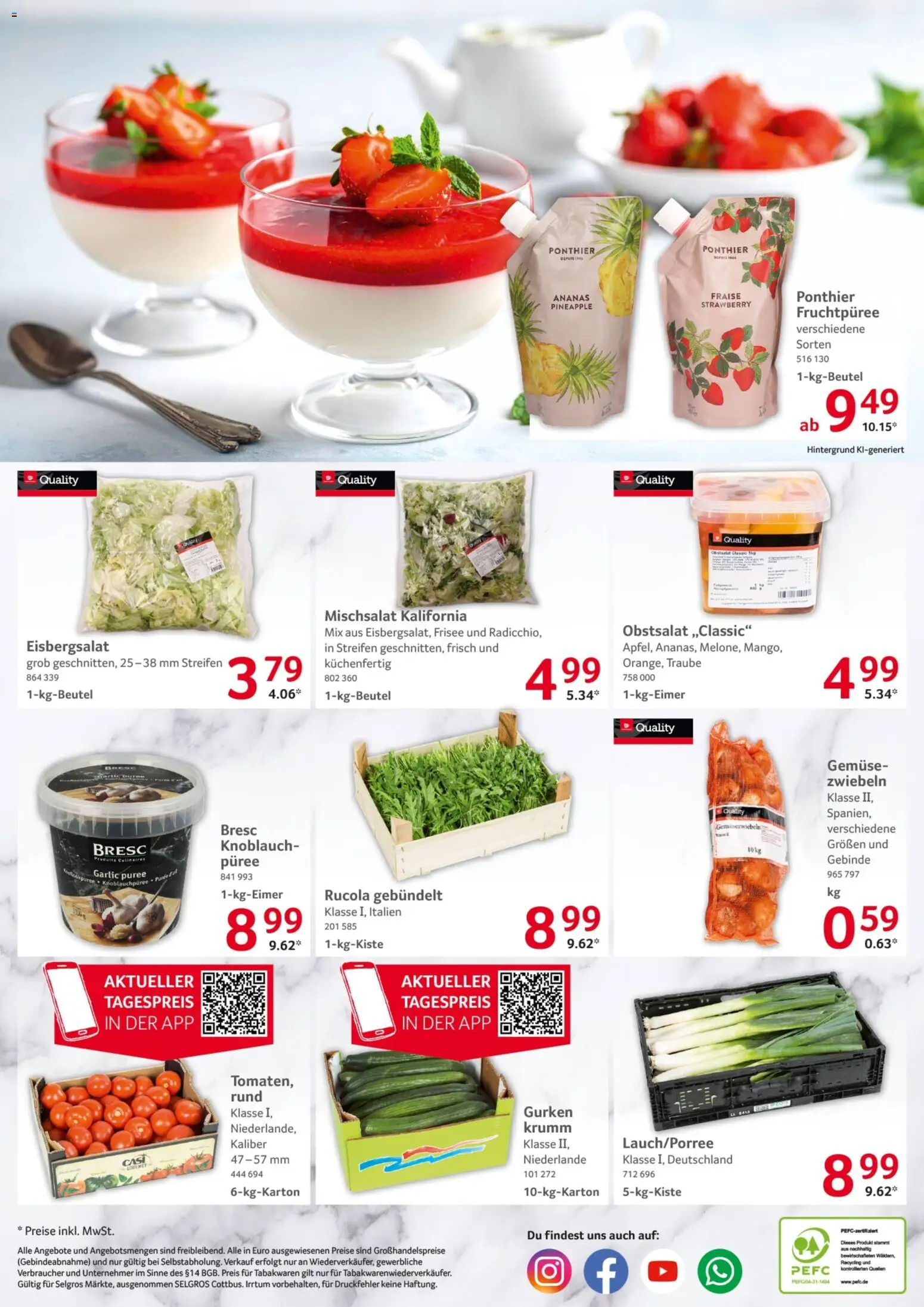 Selgros Prospekt – gültig ab 03.09.2026 | Seite: 32 | Produkte: Rucola, Ananas, Eisbergsalat, Gemüse
