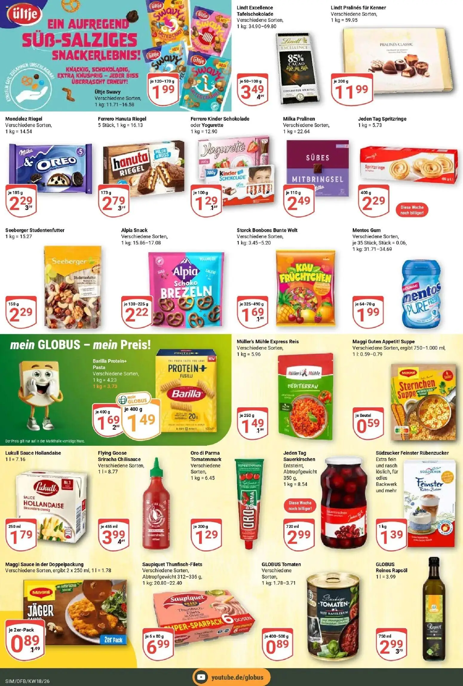 Globus Prospekt Simmern	 – gültig ab 27.04.2026 | Seite: 15 | Produkte: Mühle, Schokolade, Tomaten, Zucker