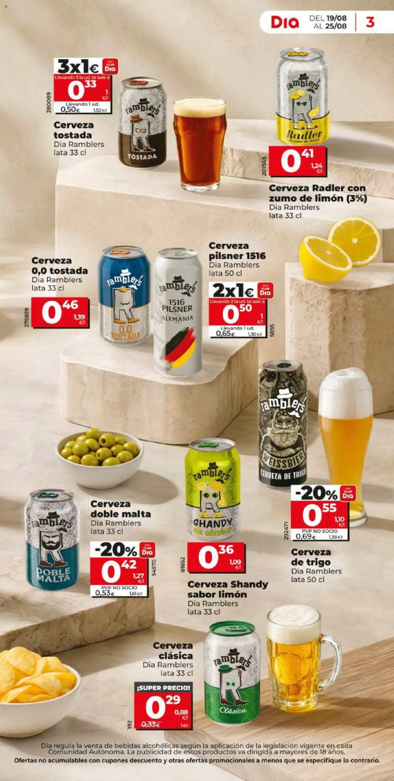 Dia - folleto Market │ válido desde el 19/08/2026 | Página: 3 | Productos: Radler, Cerveza, Zumo, Bebidas
