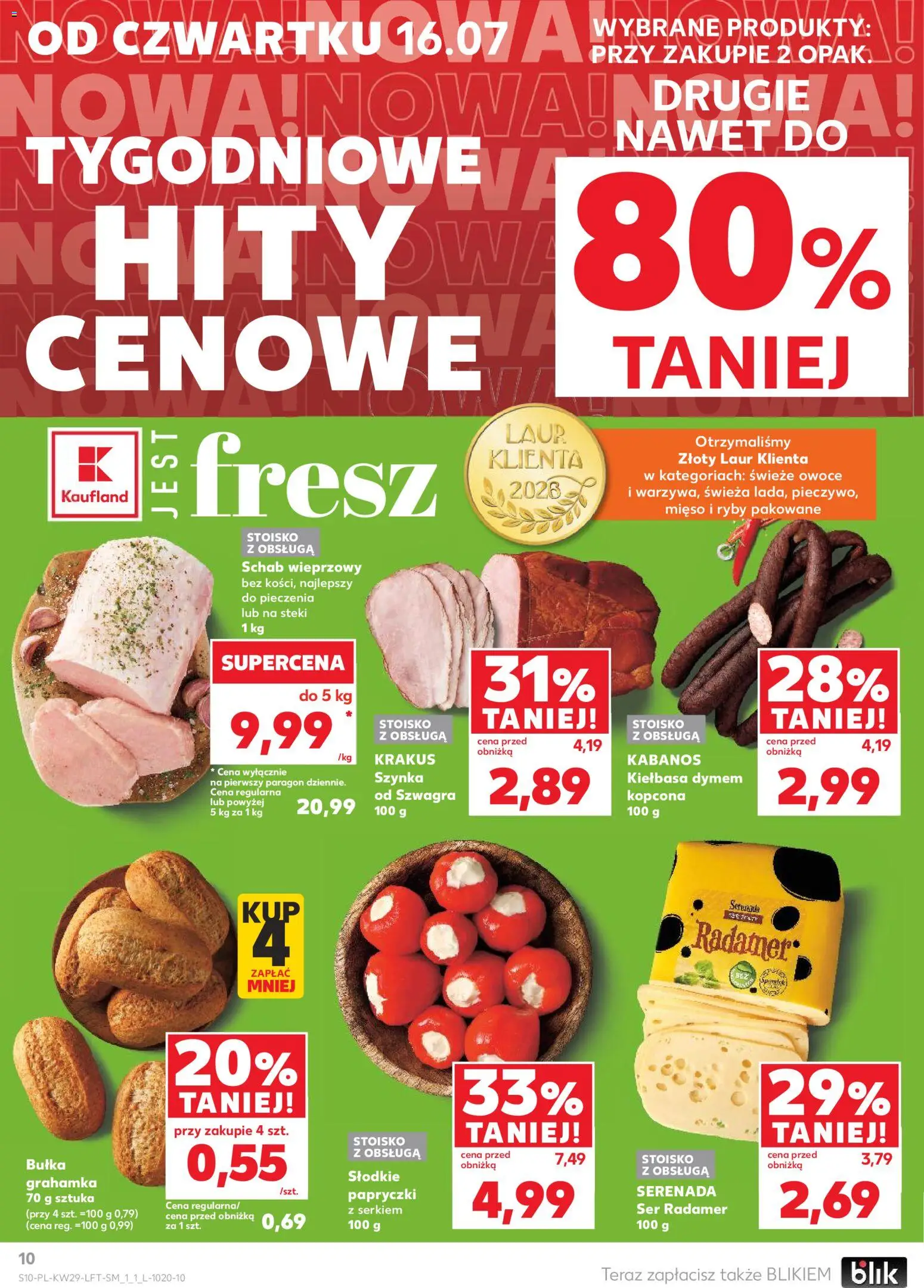 Kaufland Polsko leták od 16.07.2026 | Strana: 10 | Produkty: Ryby, Kabanos