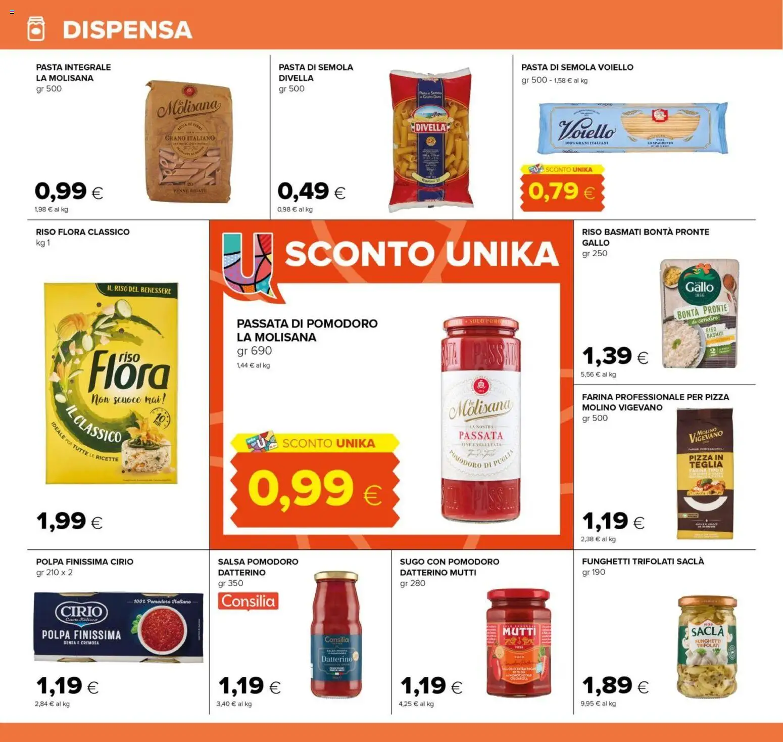 Volantino Oasi del 21/08/2026 | Pagina: 22 | Prodotti: Riso, Divella, Farina, Sugo