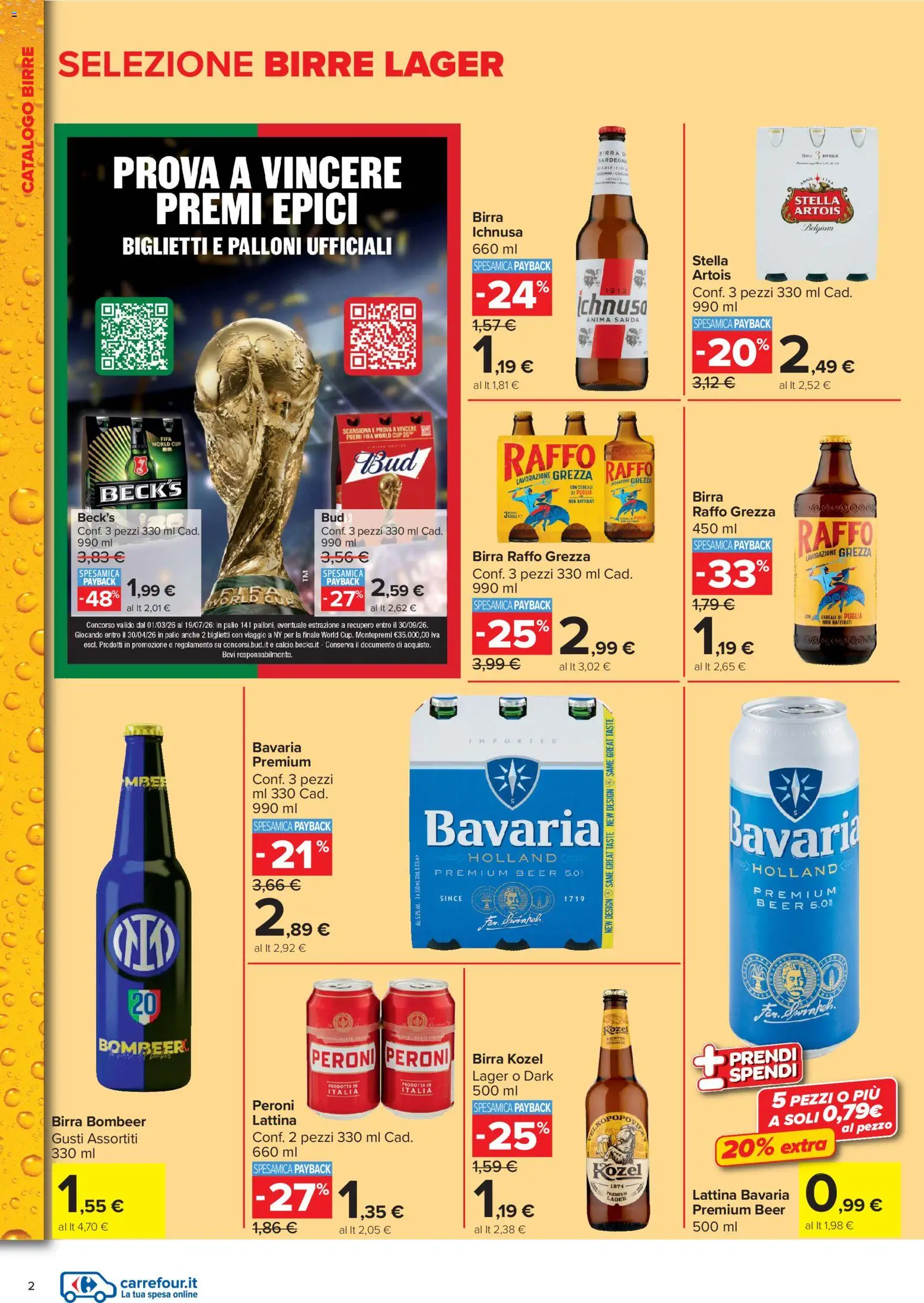 Volantino Carrefour del 03.06.2026 | Pagina: 2 | Prodotti: Birra, Cereali