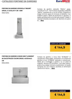 Anteprima del volantino Eurobrico Fontane da Giardino catalogo valido a partire dal 23.07.2025 | Pagina: 12 | Prodotti: Lavello