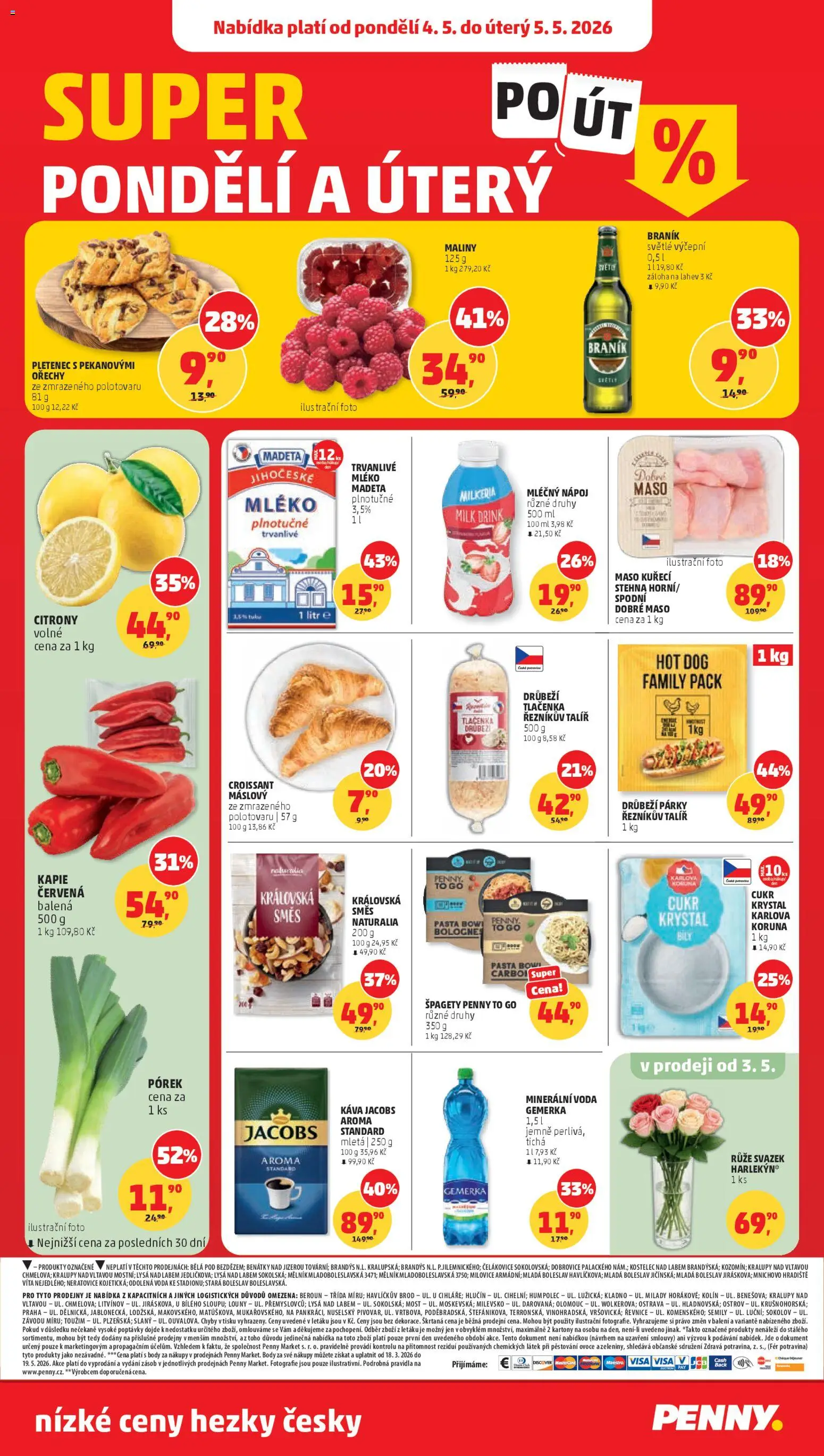 Penny Market leták od 29.04.2026 | Strana: 28 | Produkty: Káva, Hot dog, Špagety, Minerální voda