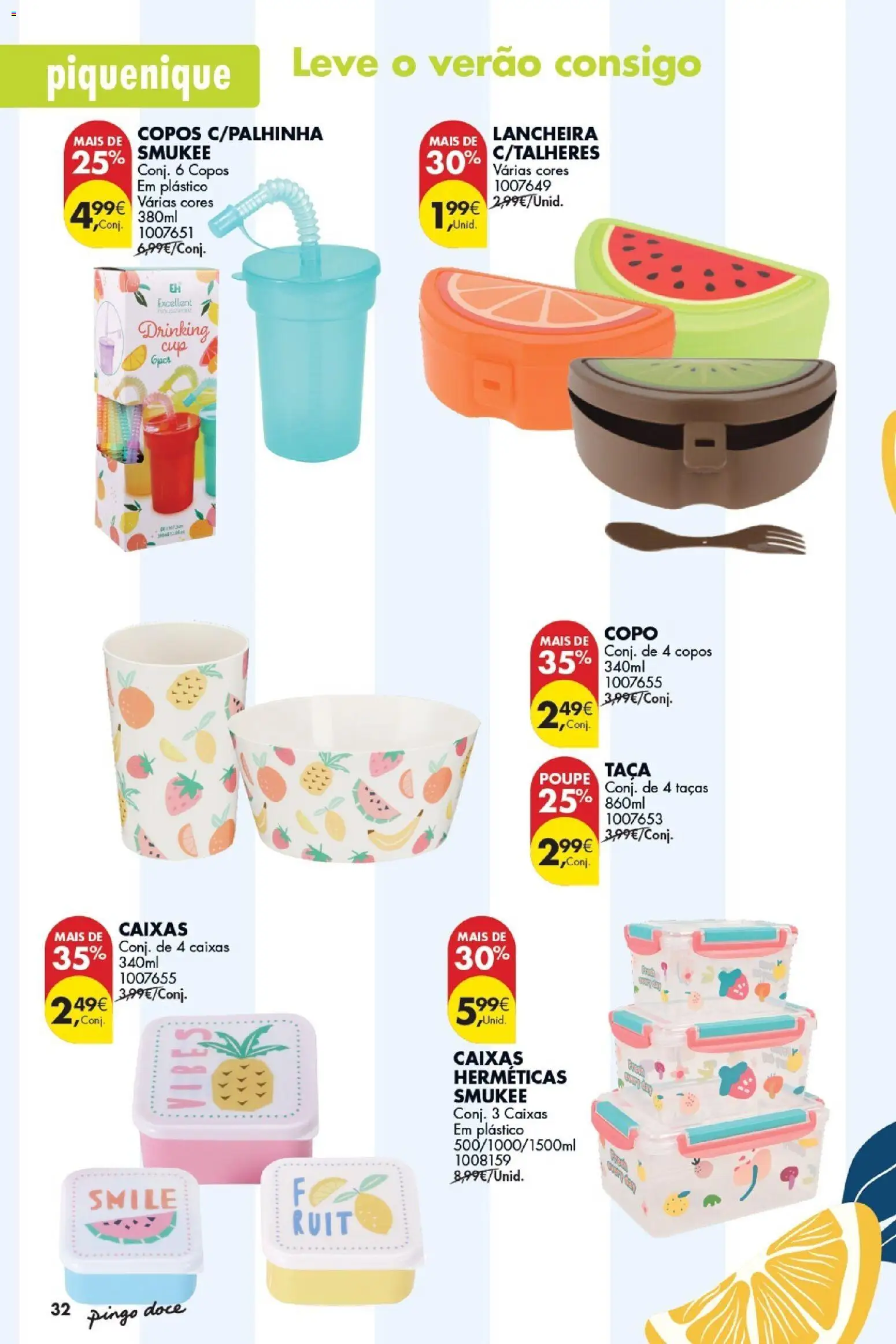 Pingo Doce Bazar Verão 2 │ válido de 30/06/2026 | Página: 32 | Produtos: Copos, Taças