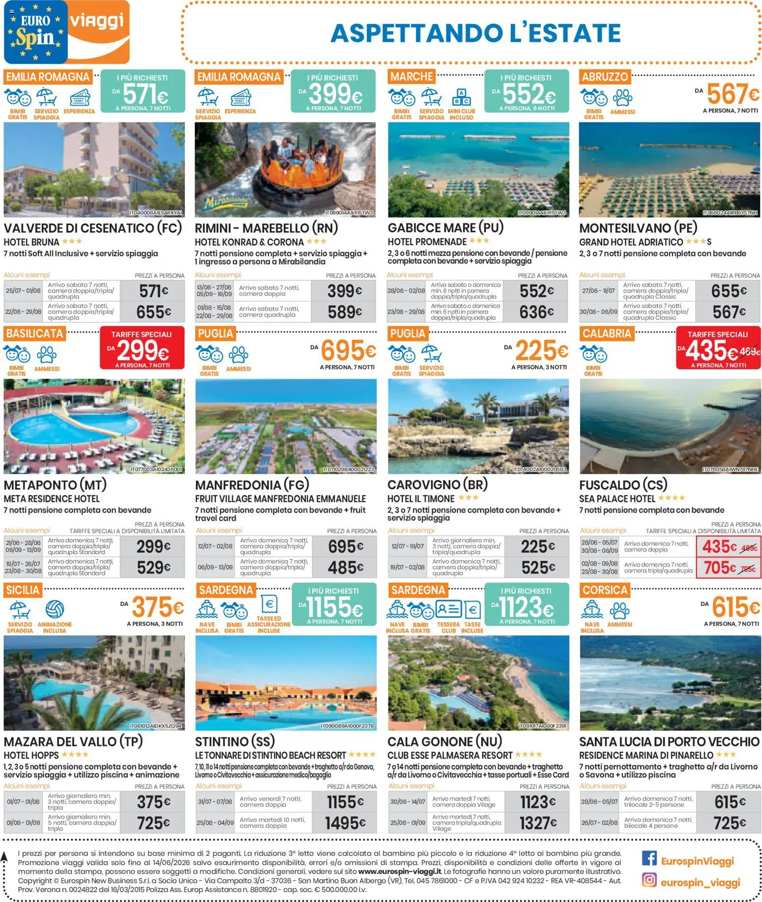 Volantino Eurospin del 04.06.2026 | Pagina: 1 | Prodotti: Piscina, Letto