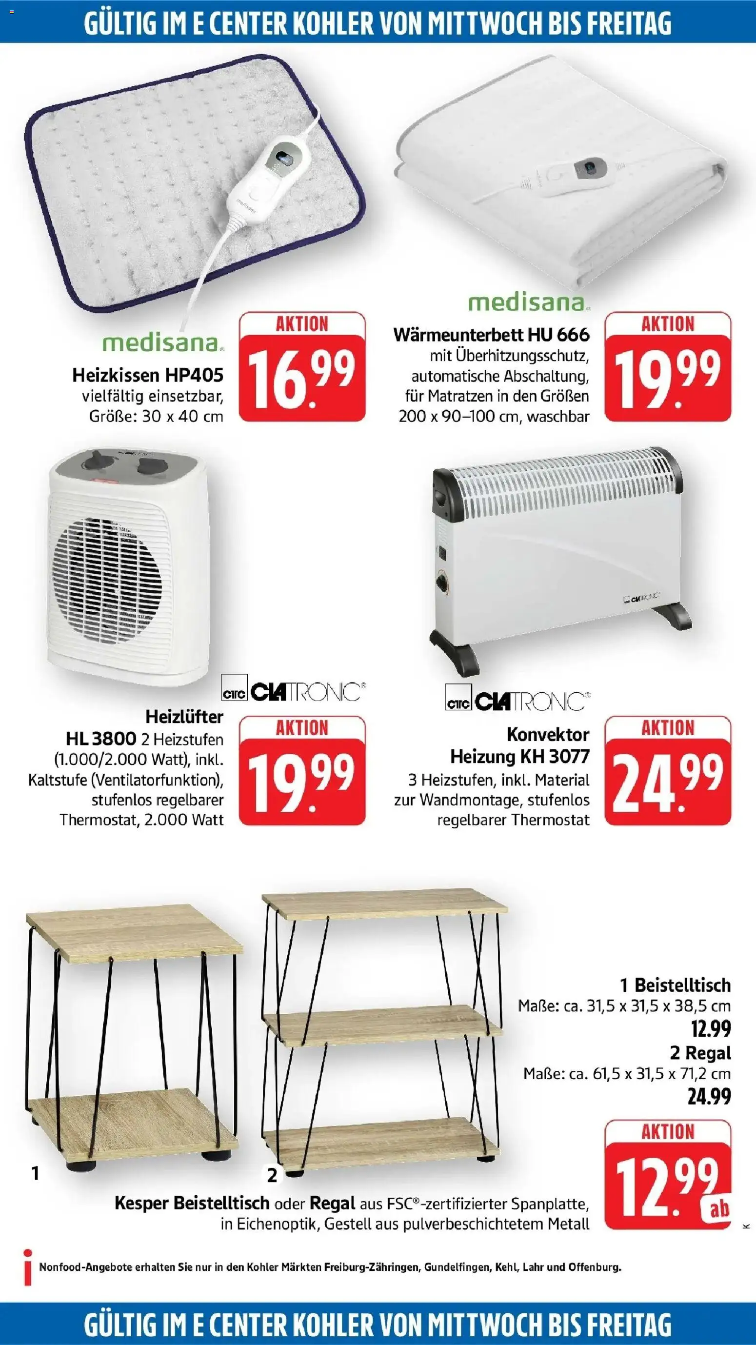 Edeka Prospekt Lahr – gültig ab 28.09.2026 | Seite: 54 | Produkte: Beistelltisch, Regal, Heizkissen