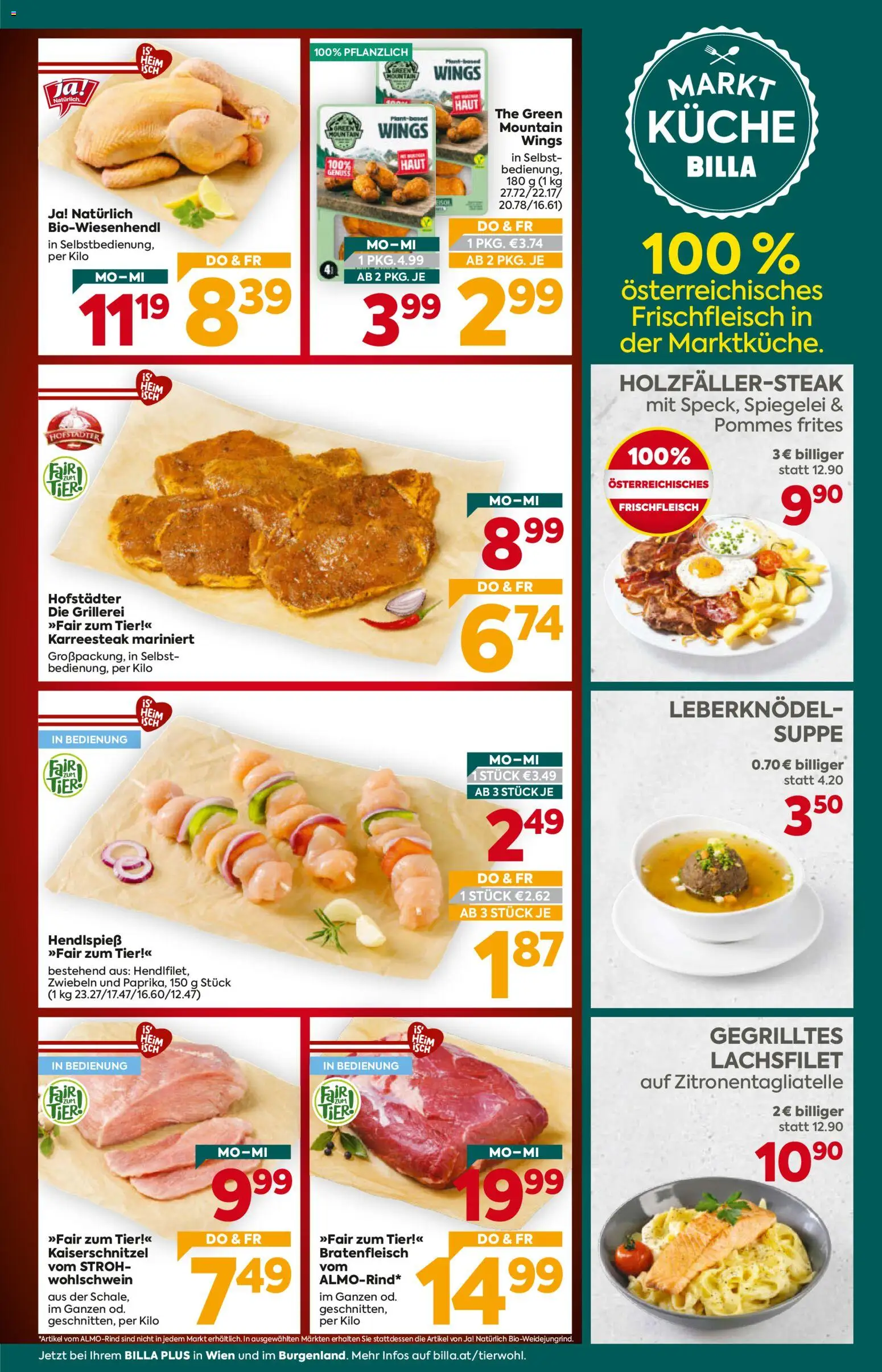 Billa Plus Flugblatt gültig ab 13.08.2026 | Seite: 3 | Produkte: Zwiebeln, Lachsfilet