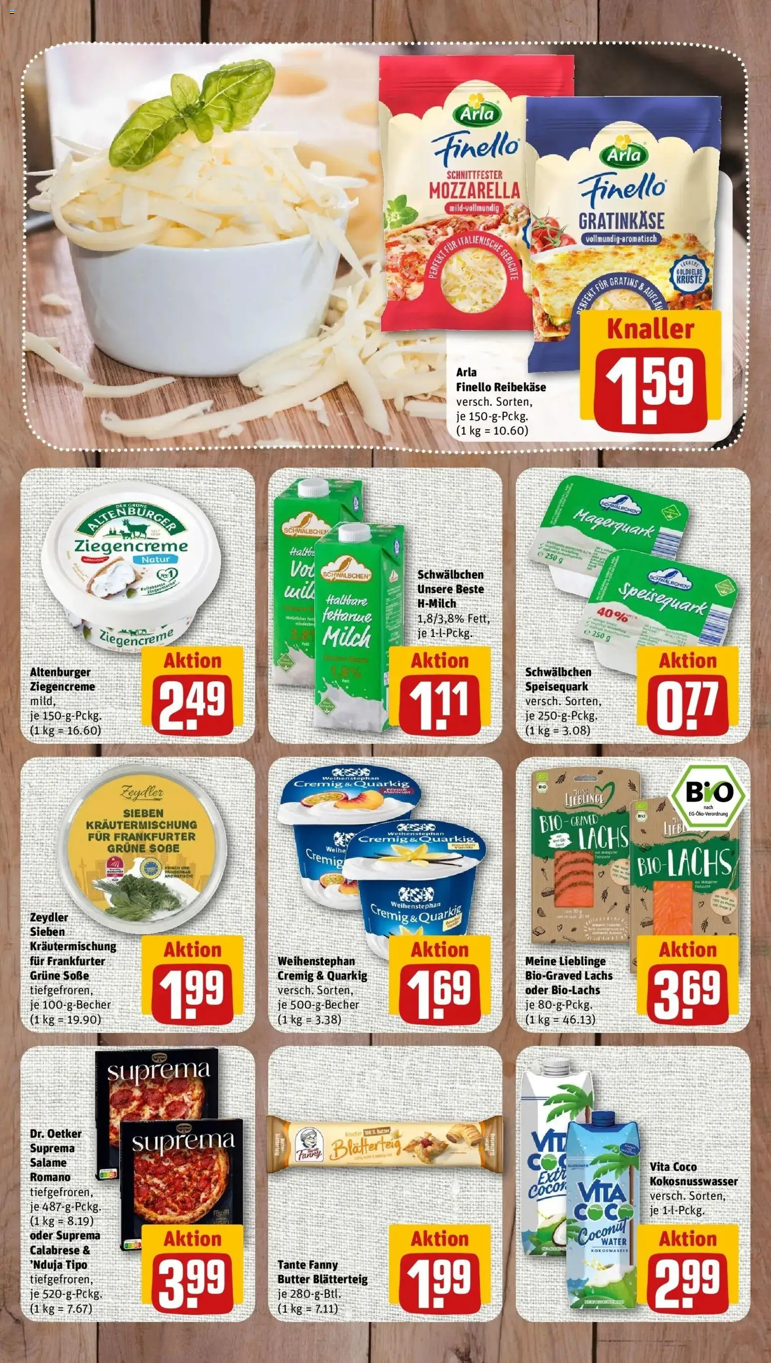 REWE Prospekt ab 26.10.2026 zum Blättern » Angebote | Seite: 8 | Produkte: Milch, Butter, Magerquark, Speisequark