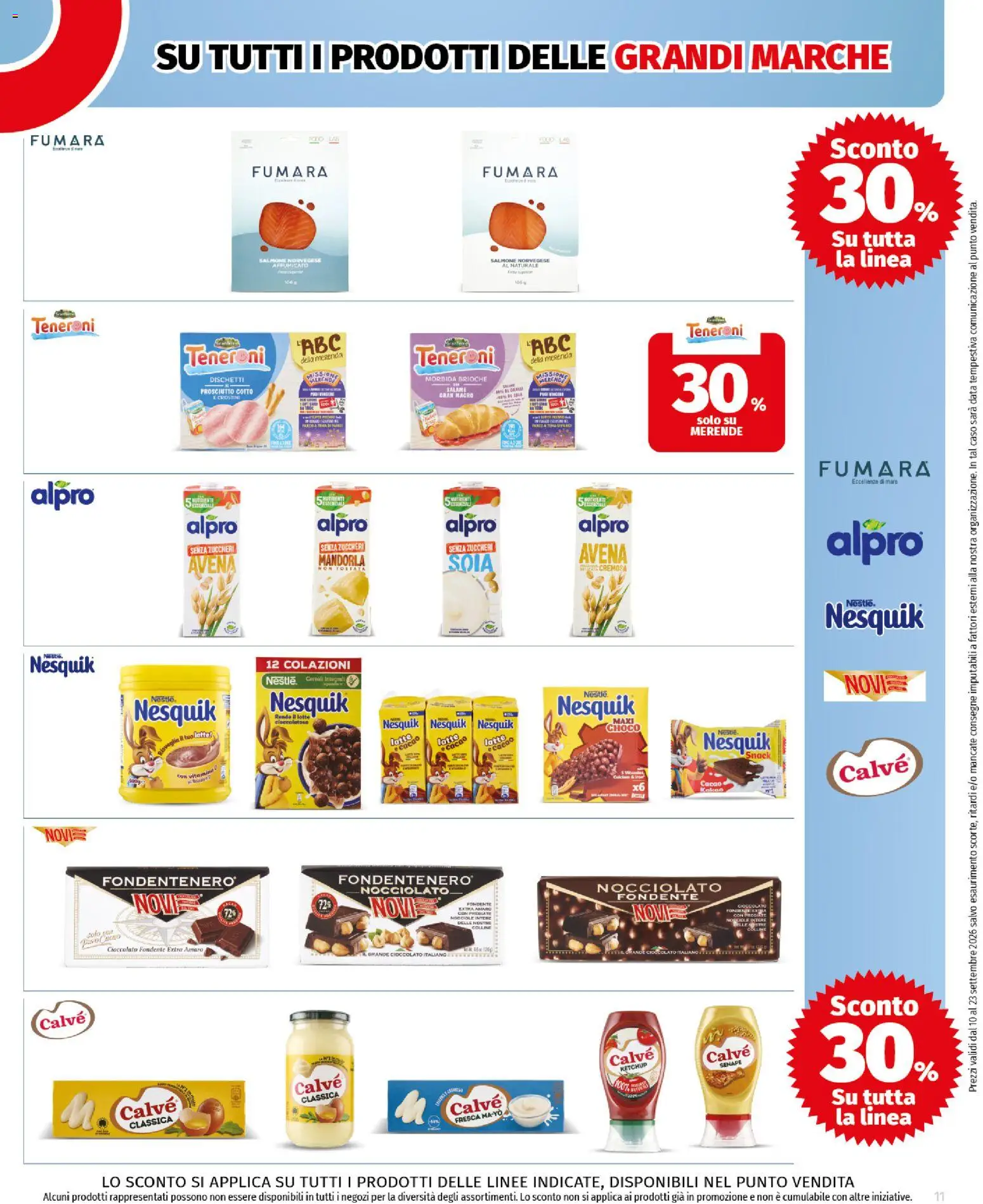 Volantino COOP del 10/09/2026 | Pagina: 11 | Prodotti: Brioche, Cioccolato, Prosciutto, Cacao