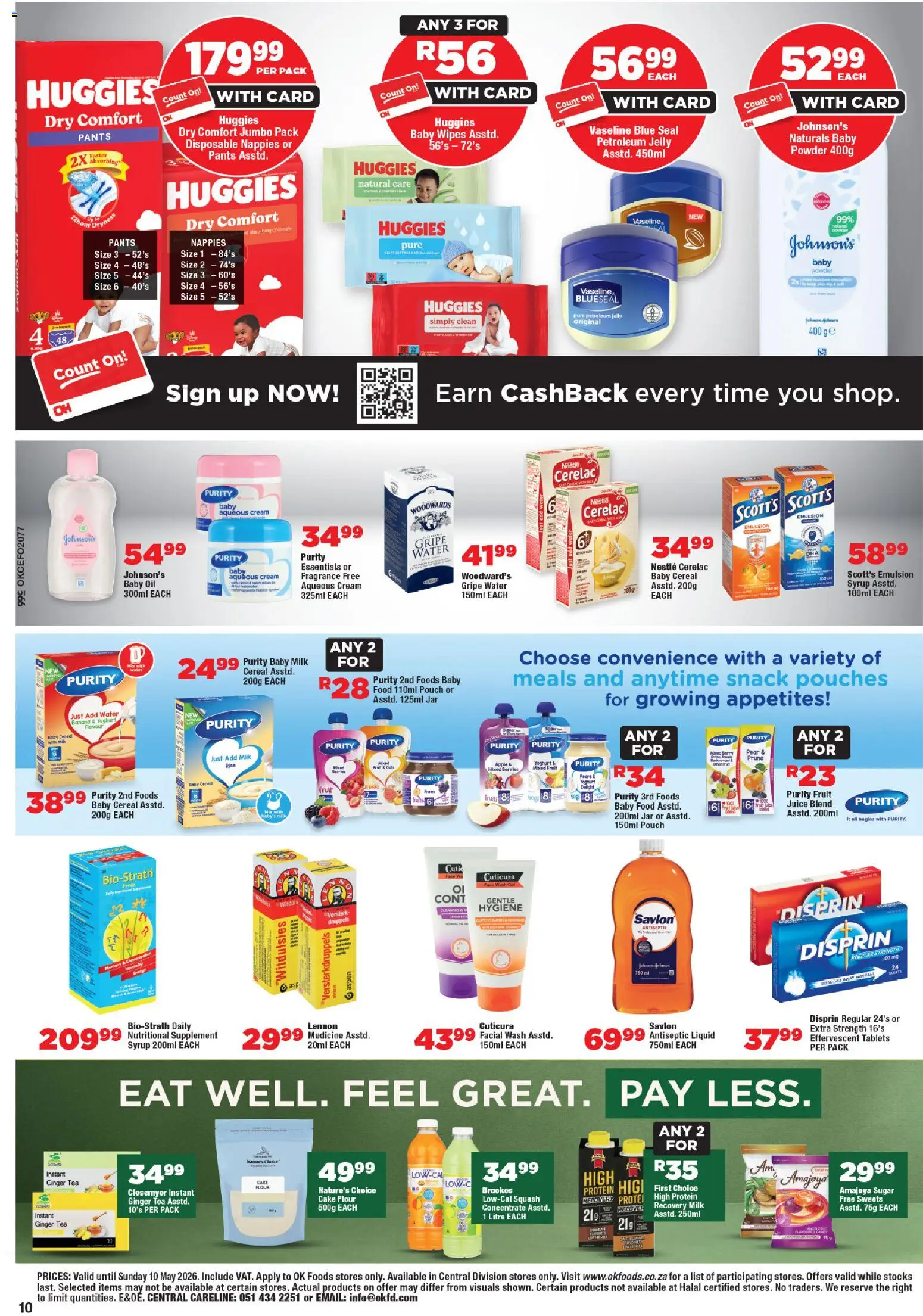 New OK Foods catalogue – valid from 24.04.2026 | Page: 10 | Products: Powder, Syrup, Sugar, Petroleum jelly