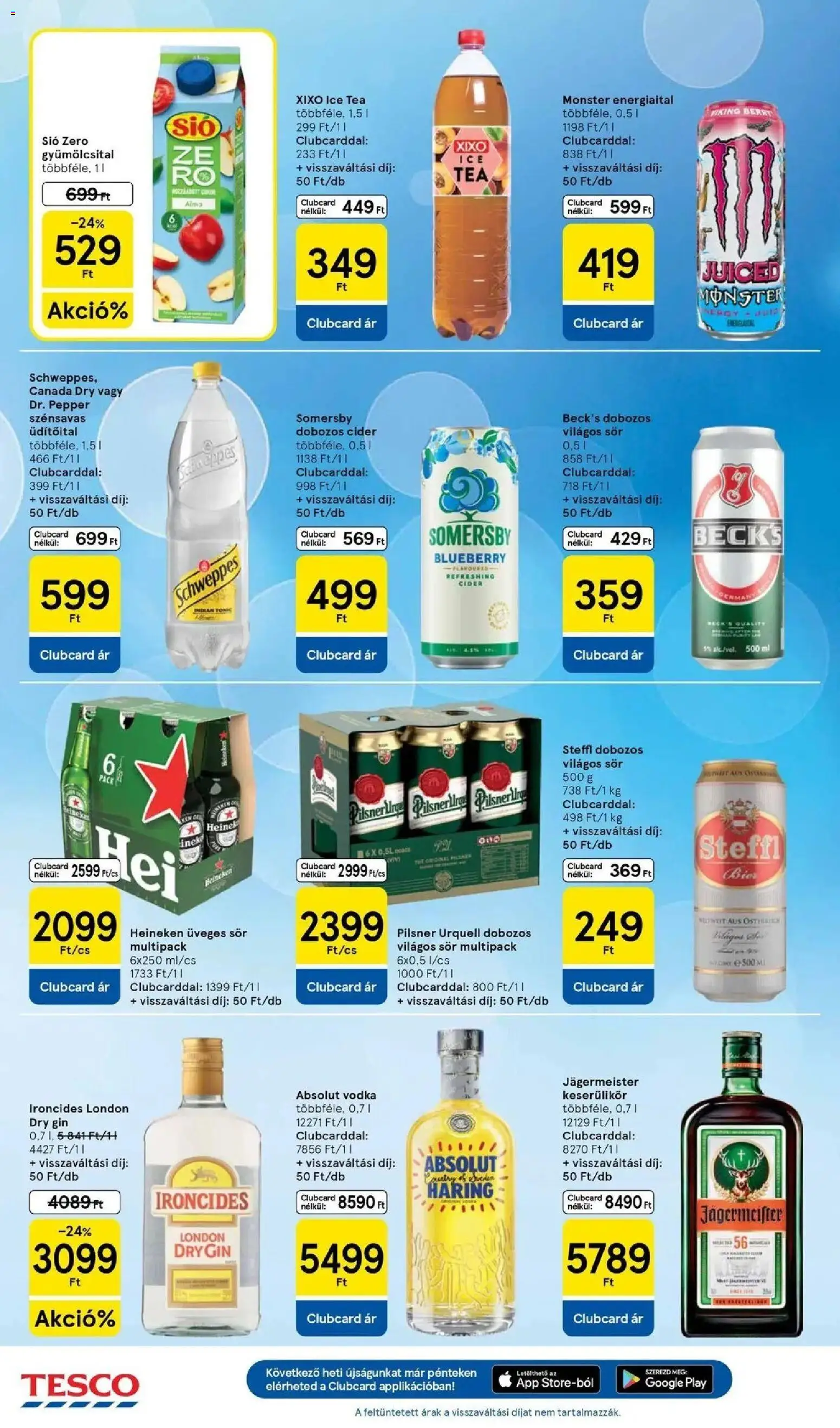 Tesco akciós ujság - amely érvényes a következő dátumtól: 2026.08.18. | Oldal: 6 | Termékek: Heineken, XIXO, Gin, Keserűlikőr