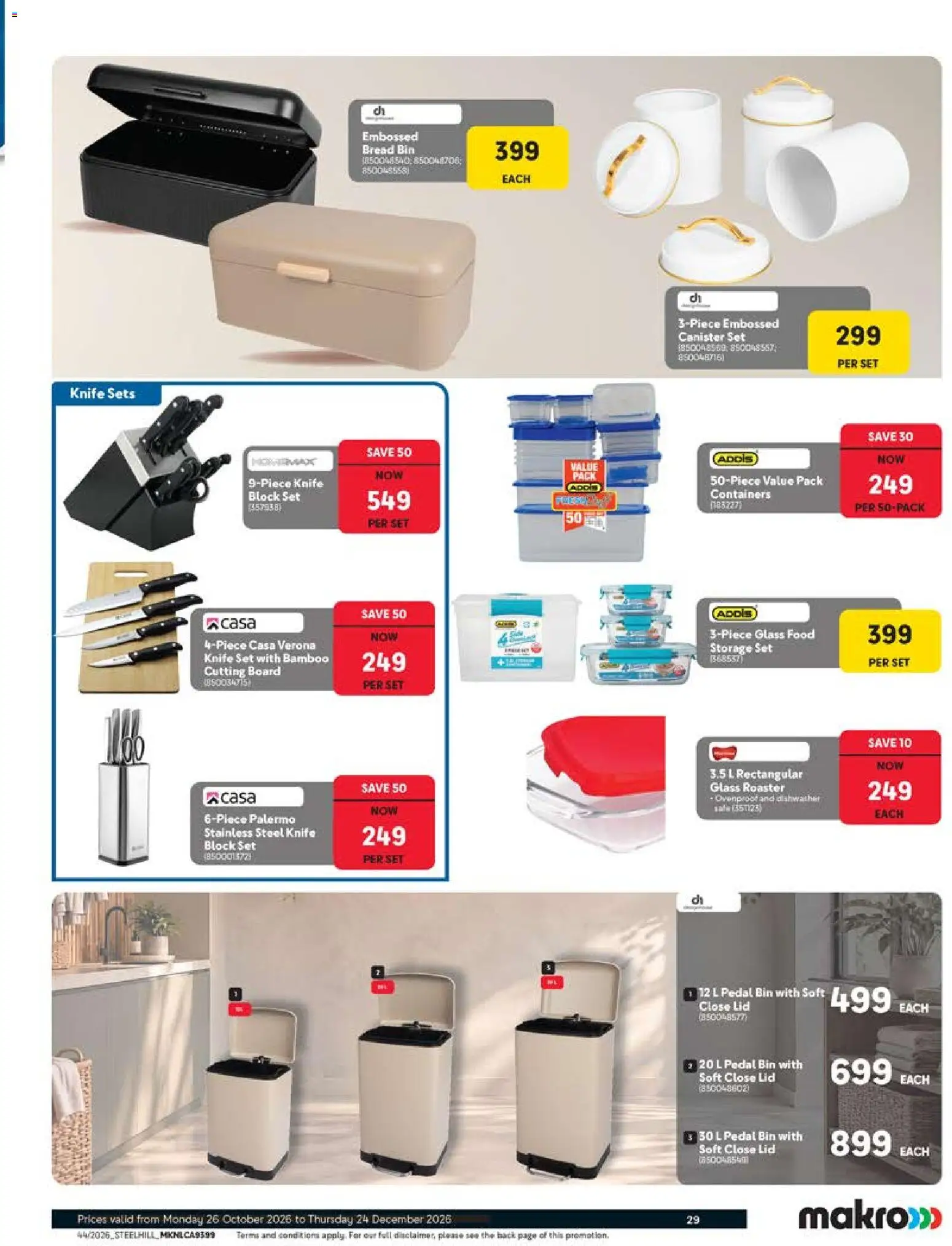 New Makro catalogue – valid from 26/10/2026 | Page: 29 | Products: Dishwasher, Knife set, Bread