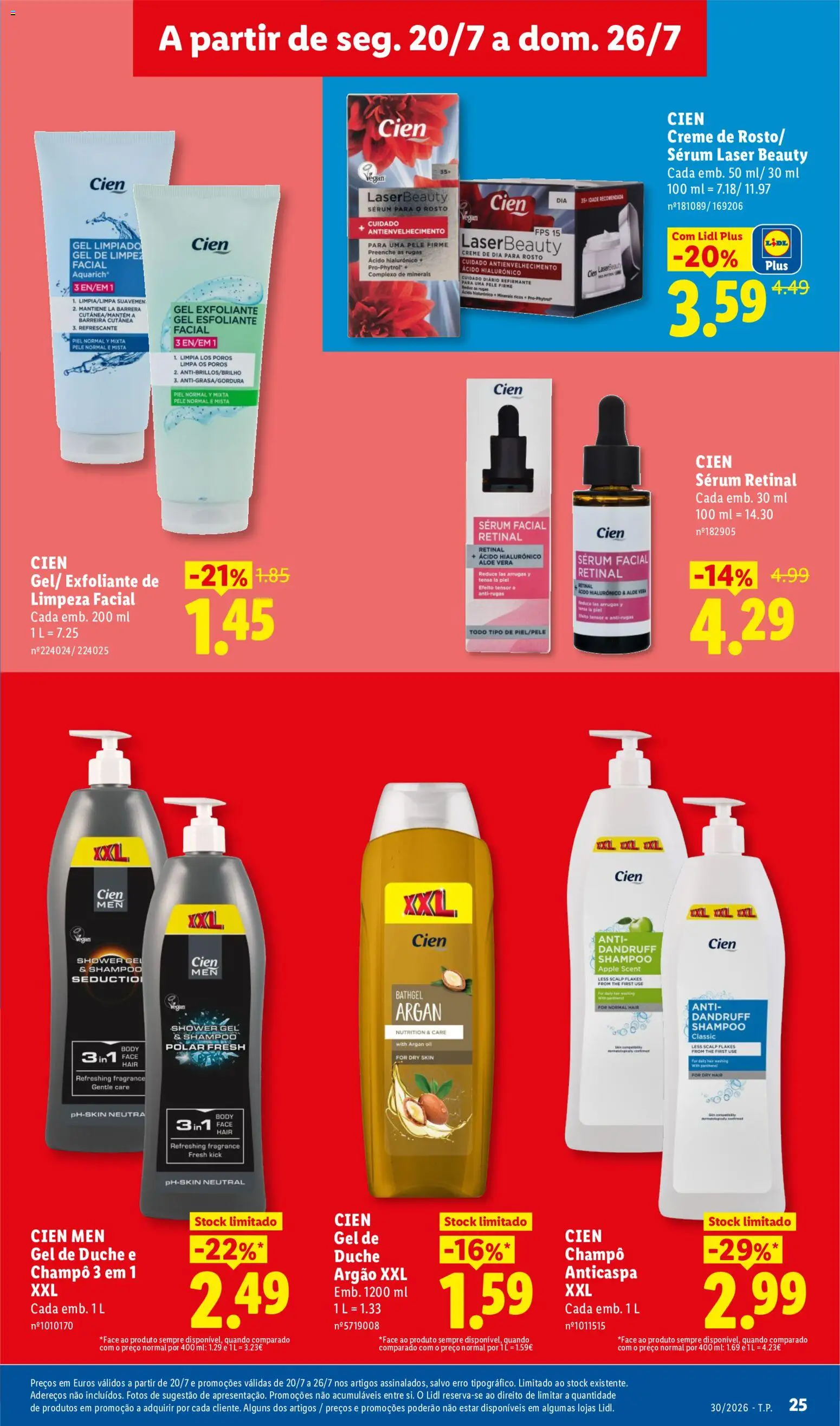 Lidl folheto │ válido de 20/07/2026 | Página: 25 | Produtos: Champô, Champô anticaspa, Shampoo, Aloe Vera