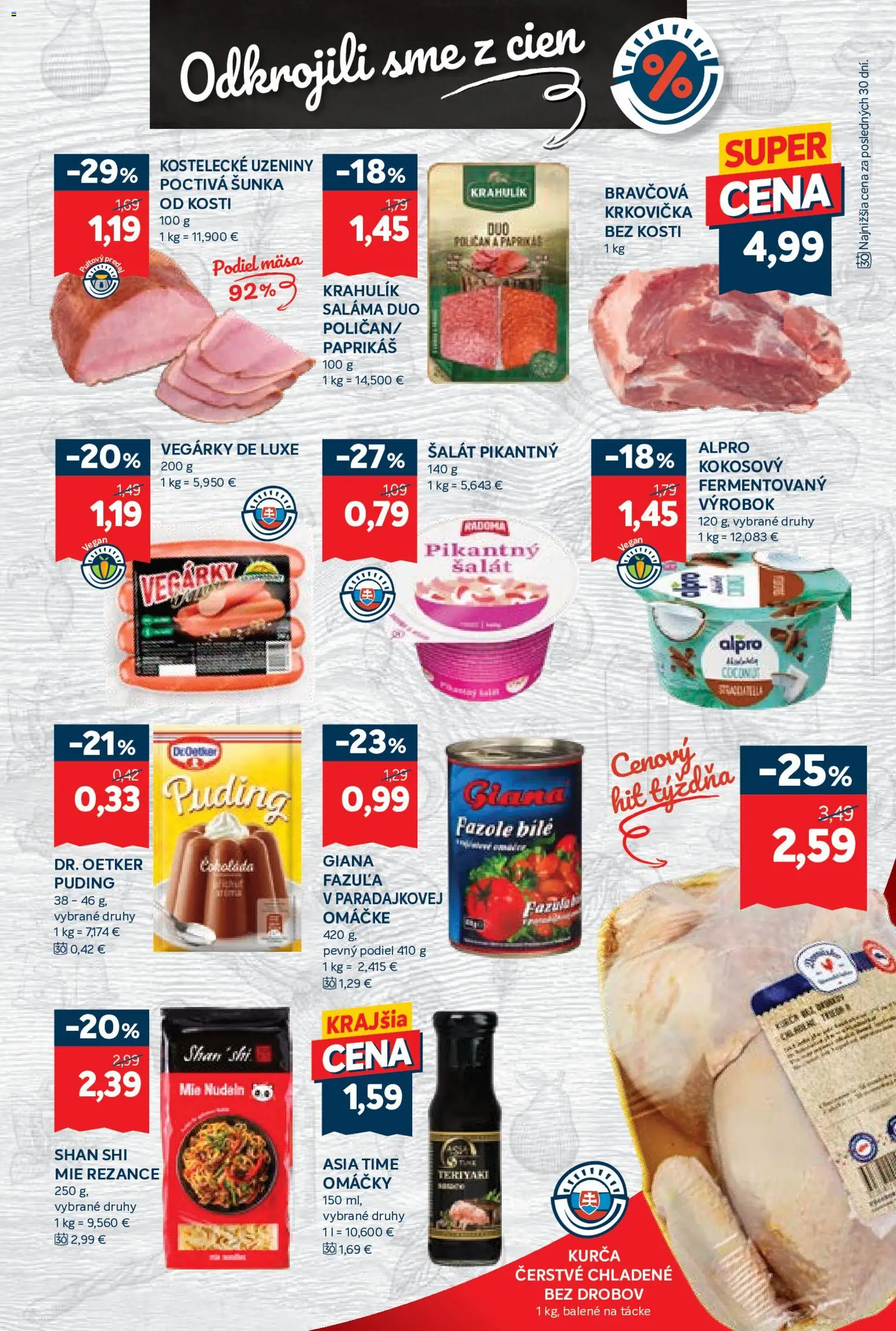 Nové Kraj akcie – leták je platný od 27.08.2026 | Strana: 9 | Produkty: Saláma, Fazuľa, Krkovička, Kurča