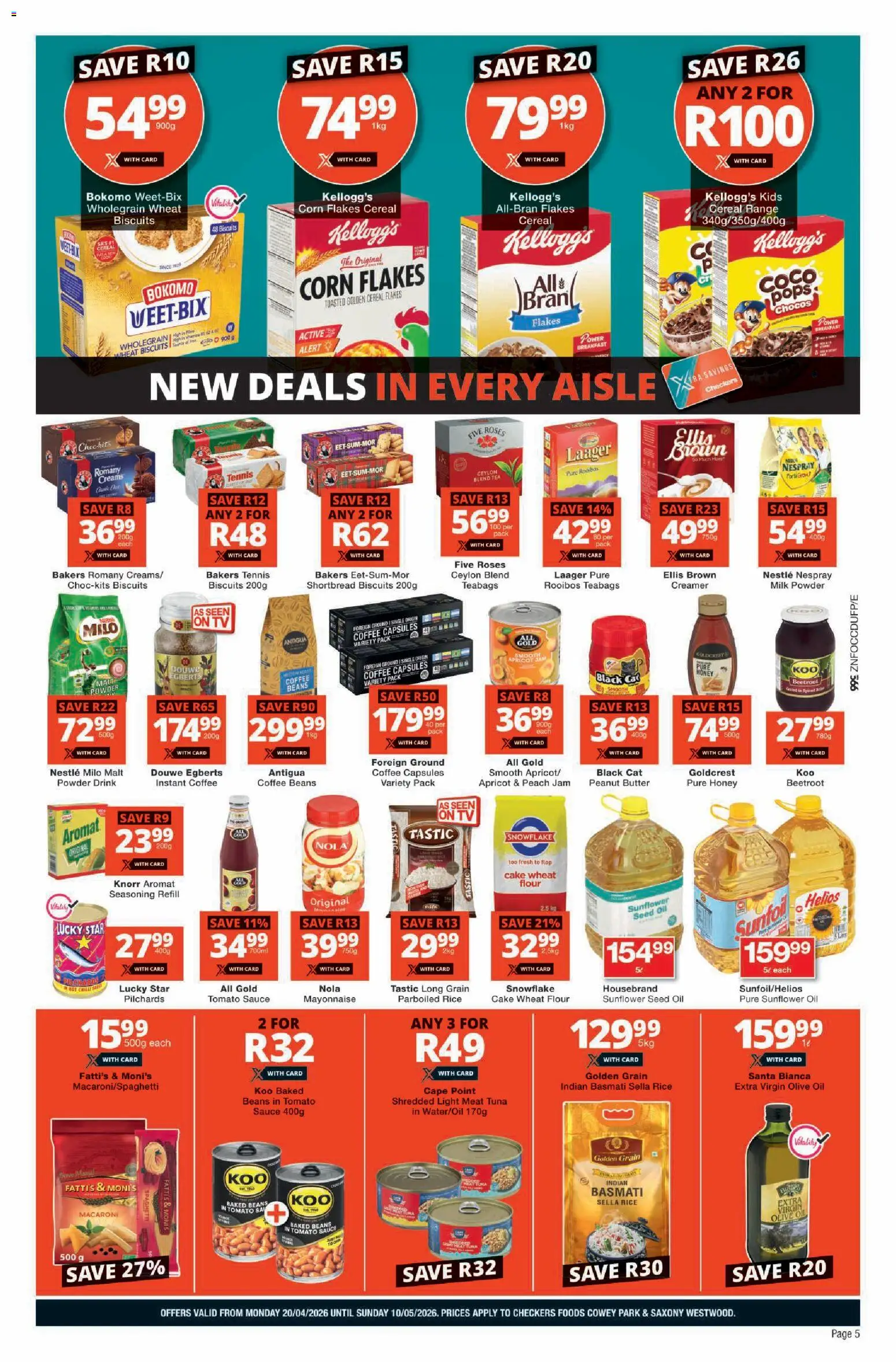 New Checkers catalogue – valid from 20.04.2026 | Page: 5 | Products: Toner, Light, Powder, Peach